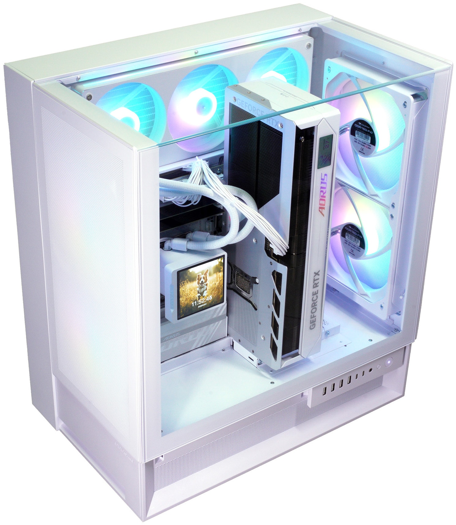 Cougar Gaming-PC »OmnyX WT 8127 AMD Ryzen 7 9850X3D 32GB DDR5 2TB SSD RTX 5080« Windows 11, DDR5 RAM, Wasserkühlung