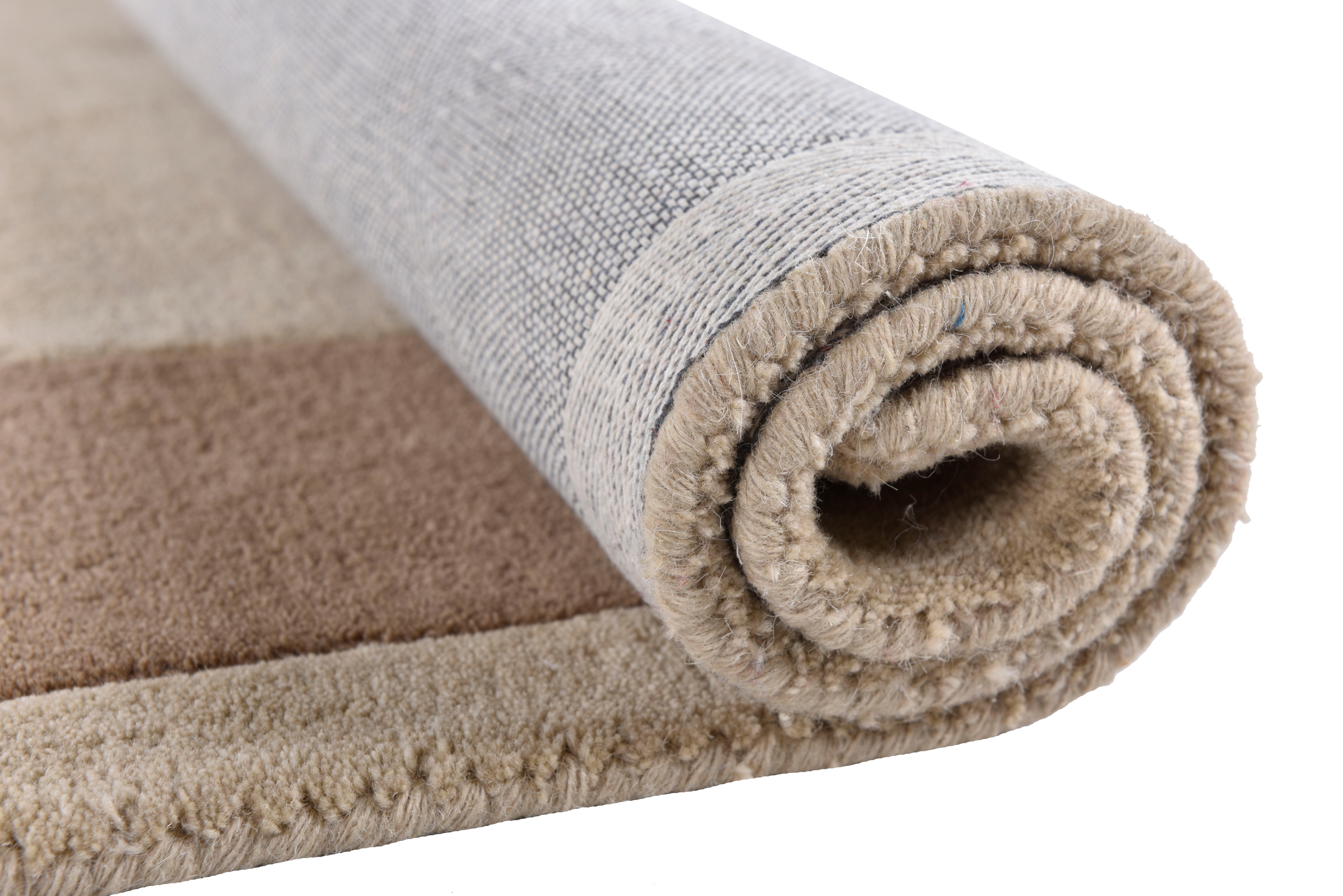 Thumbnail - THEKO Wollteppich "Royal Nepali 3085" rechteckig 15 mm Höhe reine Wolle, handgetuftet, Uni-Farben, mit Bordüre, modernes...