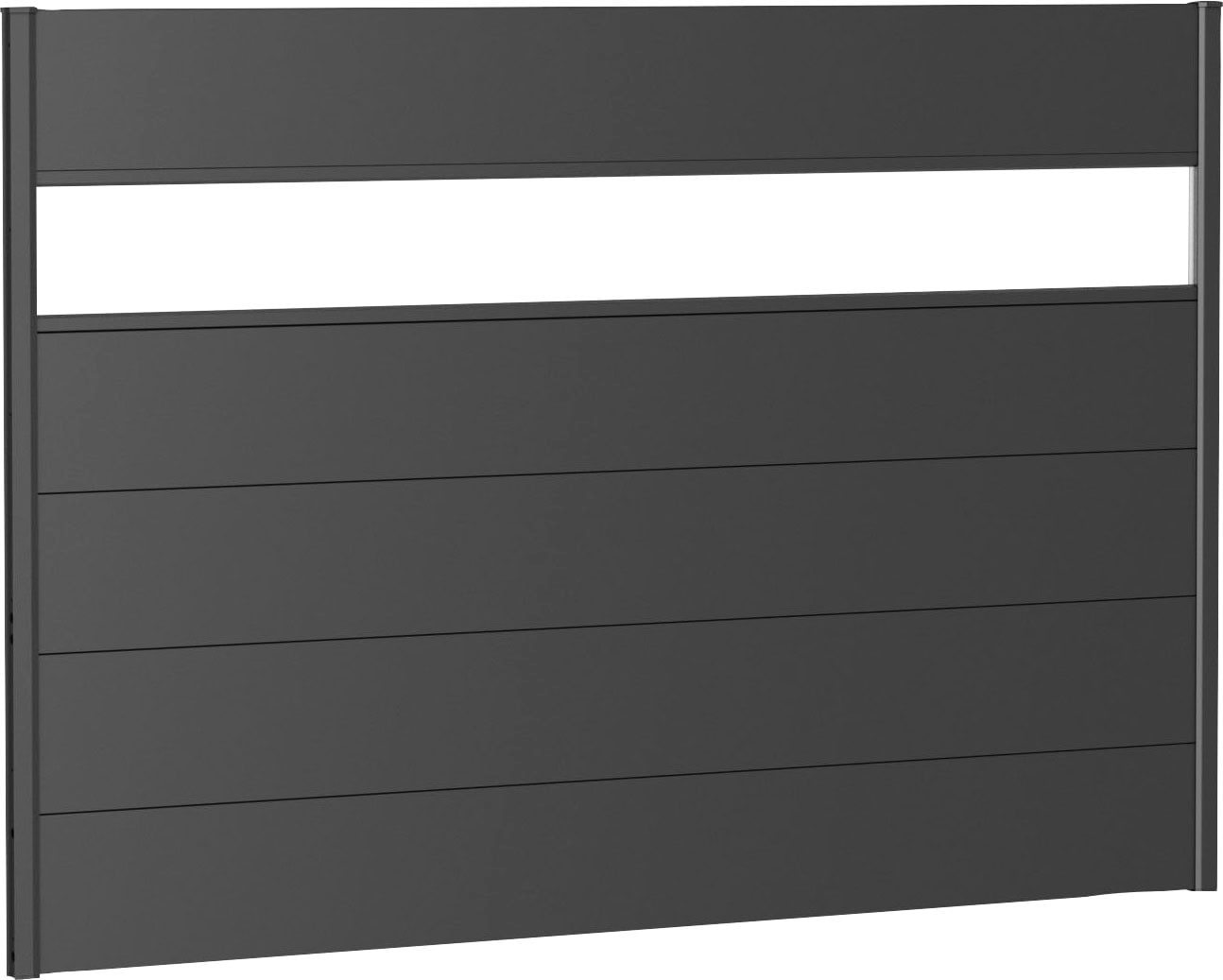 Biohort 5 Metall-Paneele, 1 Acrylglas-Paneel und 2 Schienen, LxH: 194x137 cm
