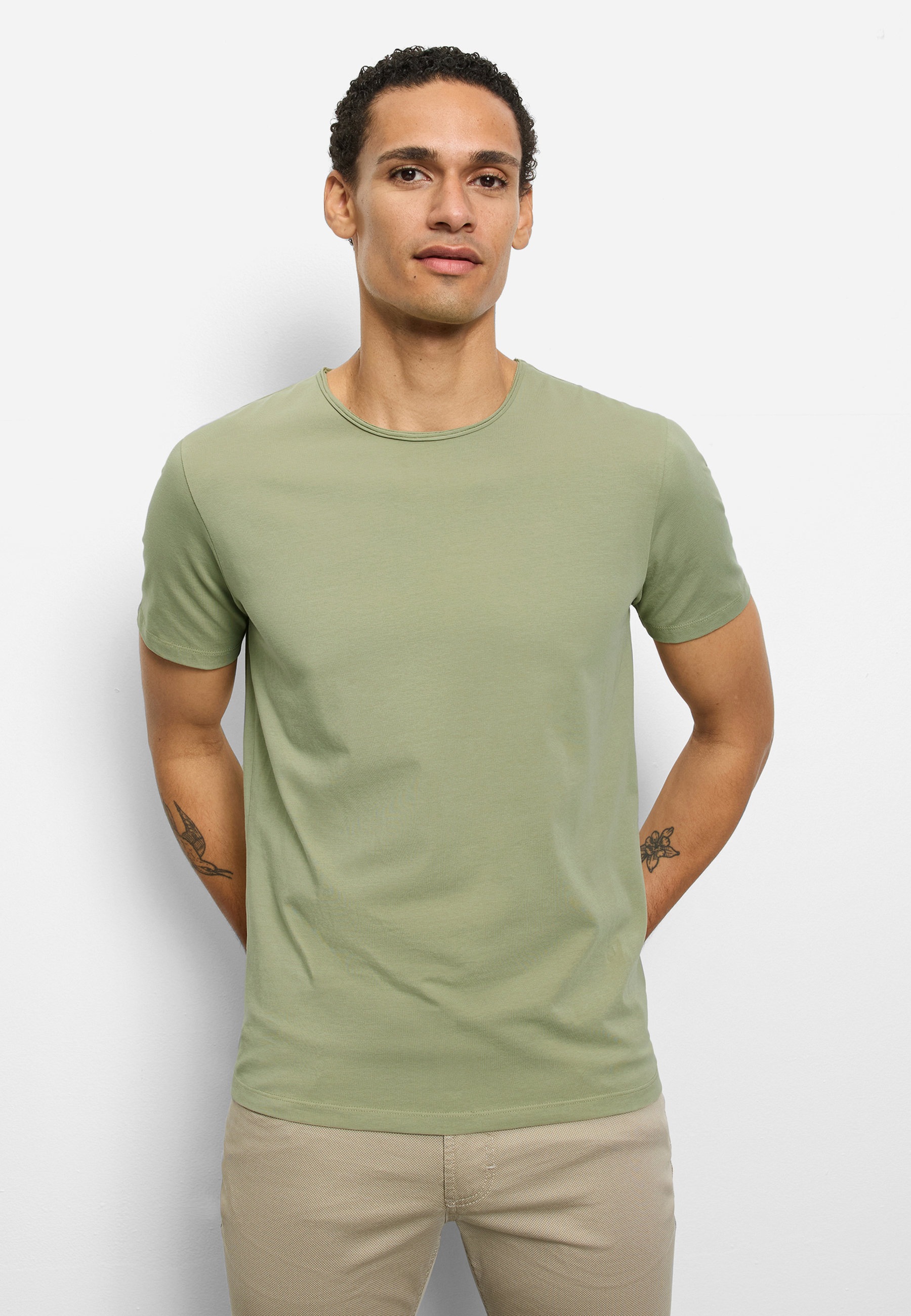 OLYMP T-Shirt "OLYMP Casual Wirk, T-Shirt"