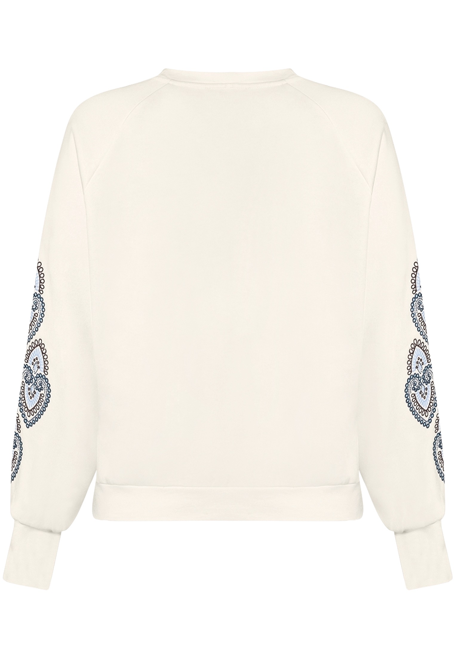 Sweatshirt ZERO "Damen mit Aufdruck", Damen, Gr. 38, patch creamblau, Sweatware, Obermaterial: 60% Baumwolle, 40% Polyester, bedruckt, figurumspielend normal, Rundhals, weit Bündchen krempelbar, Sweatshirts Sweatshirt, Plain/ohne Details 2