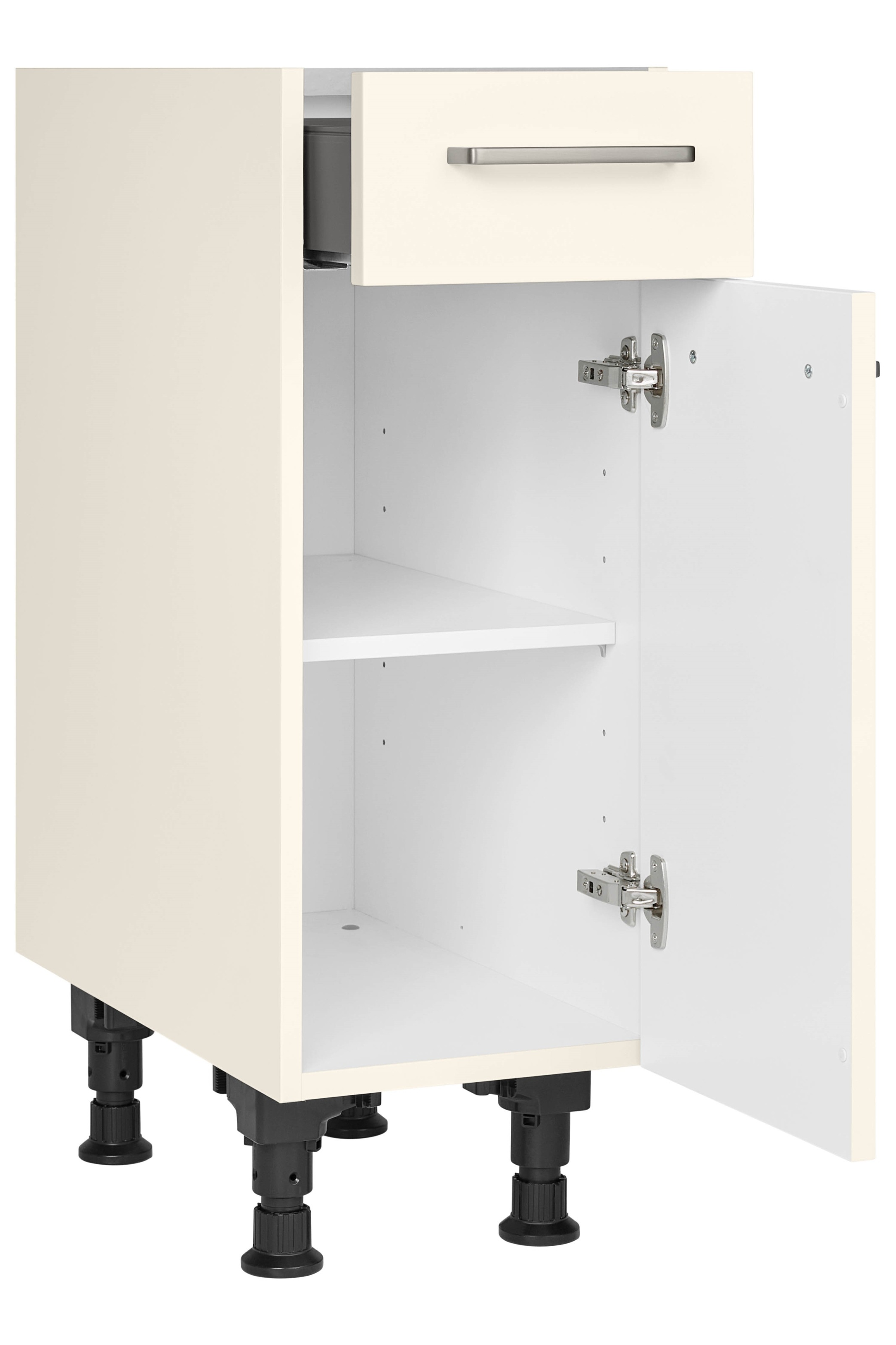 nobilia® Unterschrank »"Touch", Ausrichtung wählbar, vormontiert, in den Breiten 30, 45 und«, 60 cm Breite, mit höhenverstellbaren Sockelfüßen, vormontiert