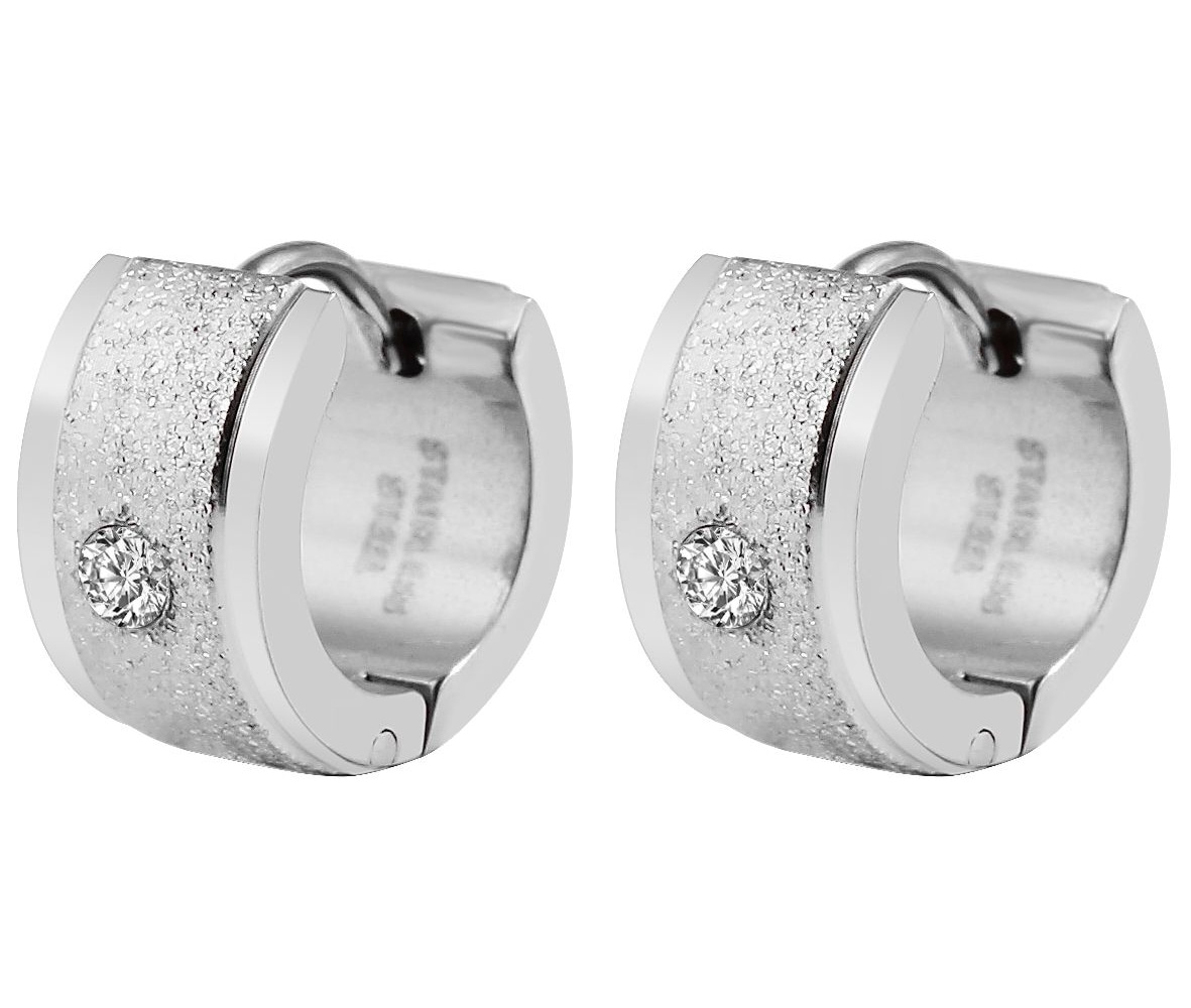 Adelia´s Klappcreolen "Damen Ohrringe – Klappcreole aus Edelstahl mit Stras günstig online kaufen