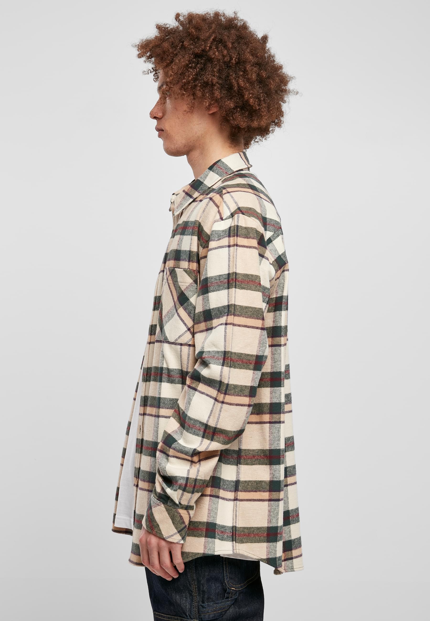 URBAN CLASSICS Langarmhemd »Urban Classics Herren Checked Mountain Shirt«, (1 tlg.)