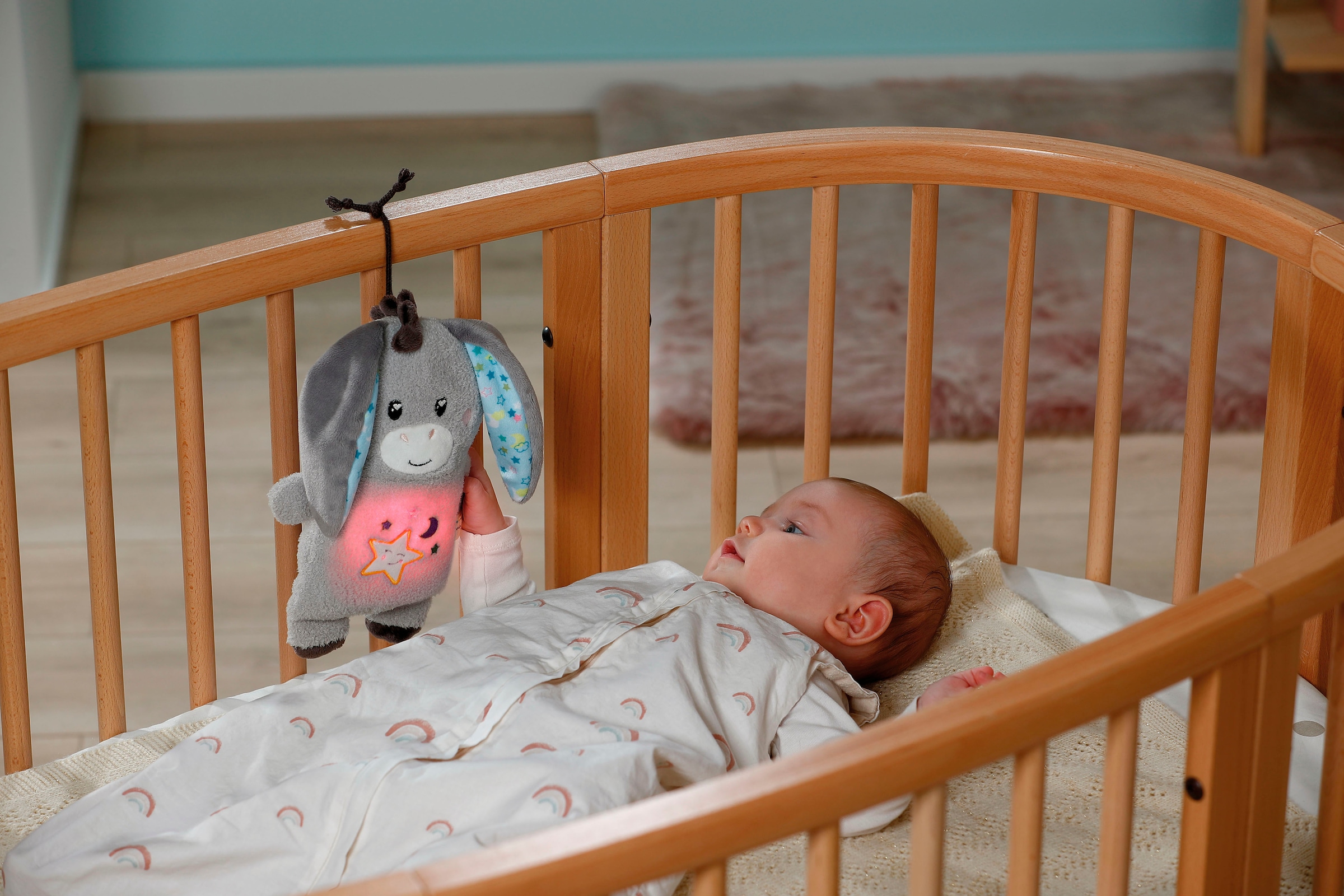 Nici Kuscheltier »My First NICI, Esel Littledoo 25 cm«, Baby Einschlafhilfe; mit Licht und Sound