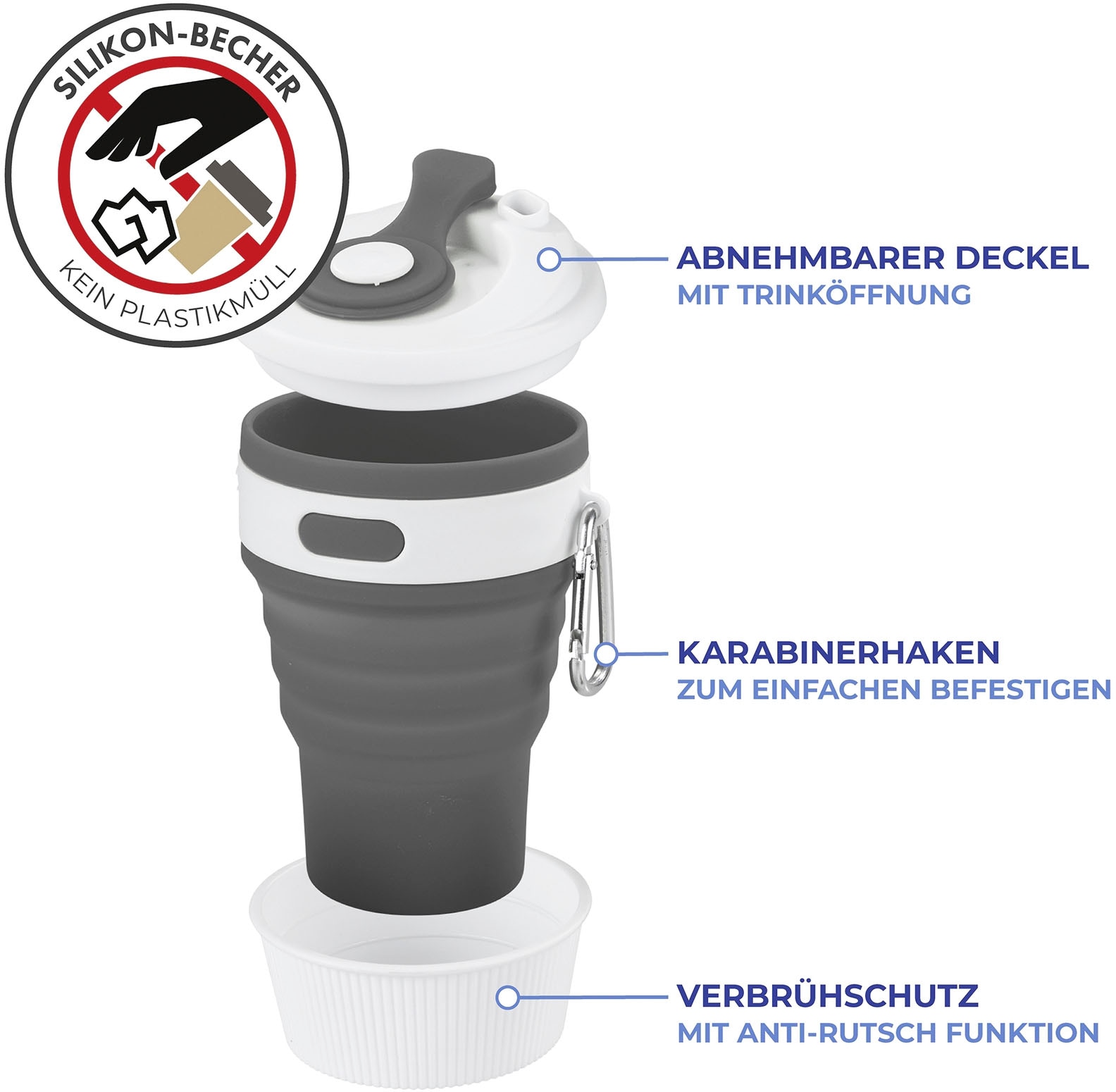 Maximex Coffee-to-go-Becher »Premium«, ml, (Set, tlg.), teilig 2- je | 2 BAUR 350 faltbar