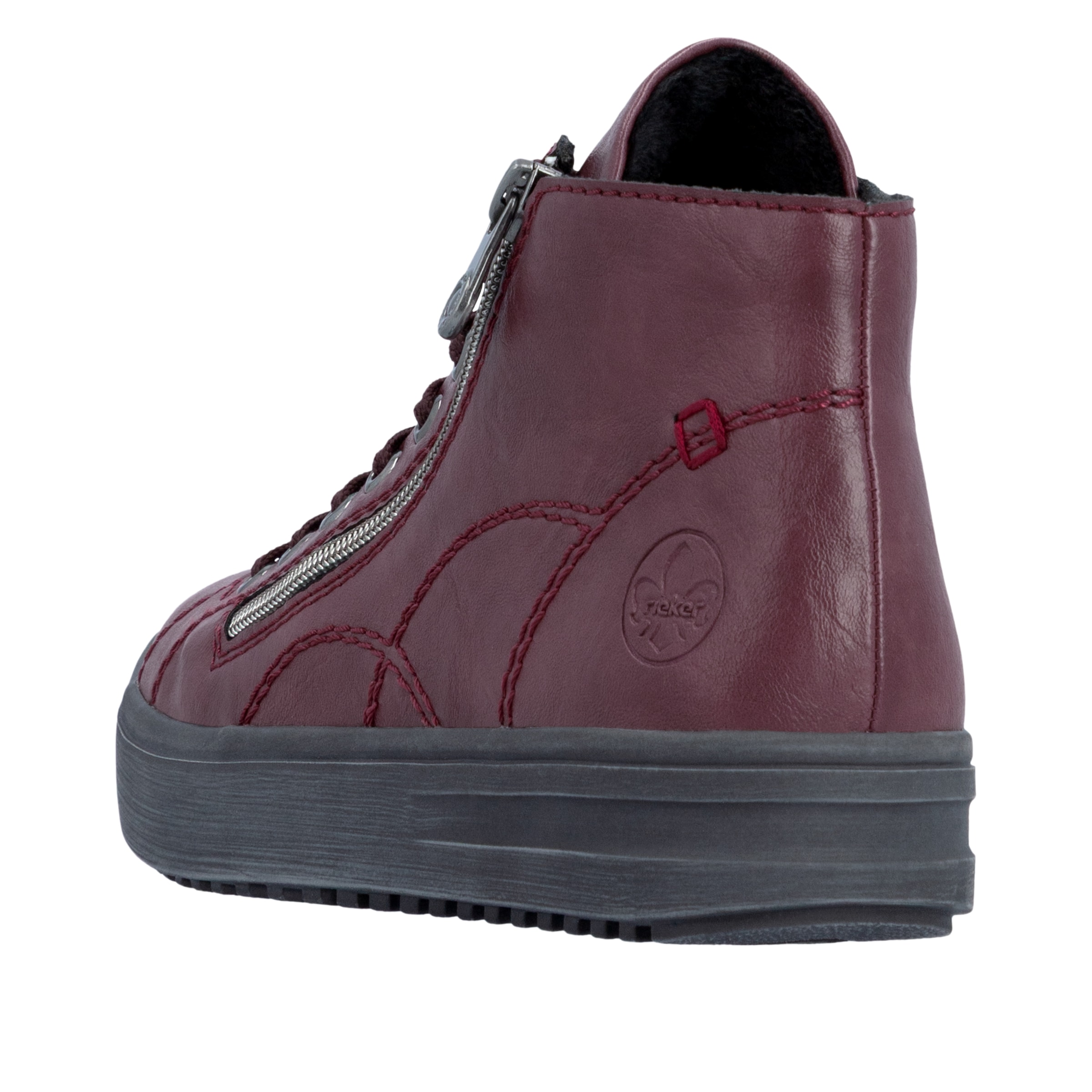 Rieker Schnürboots  High Top-Sneaker, Herbstschuh mit dezenten Ziernähten