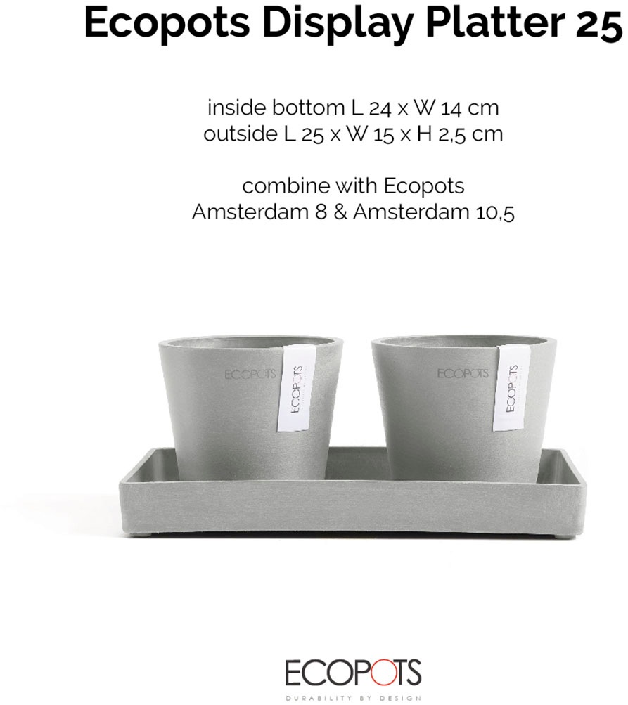 ECOPOTS Blumentopfuntersetzer »DISPLAY PLATTER« für Ecopots Amsterdam, BxTxH: 15x15x2,5 cm