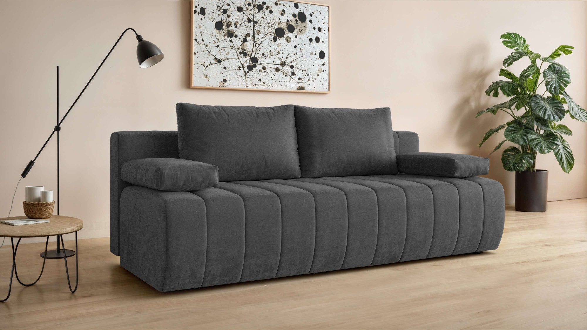 Home affaire 3-Sitzer "LOVENDY Schlafsofa mit Bettkasten, Breite 195cm, Lie günstig online kaufen