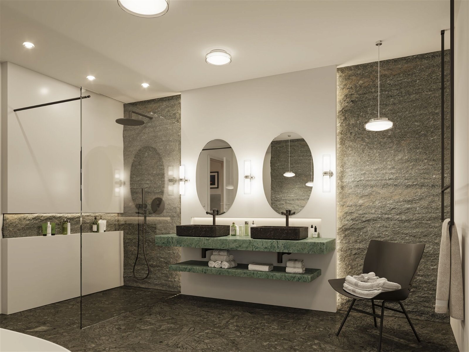 Paulmann LED Pendelleuchte »Selection Chrom | 230V Bathroom BAUR Glas/Metall«, 11,5W flammig-flammig 1 IP44 Luena 3000K