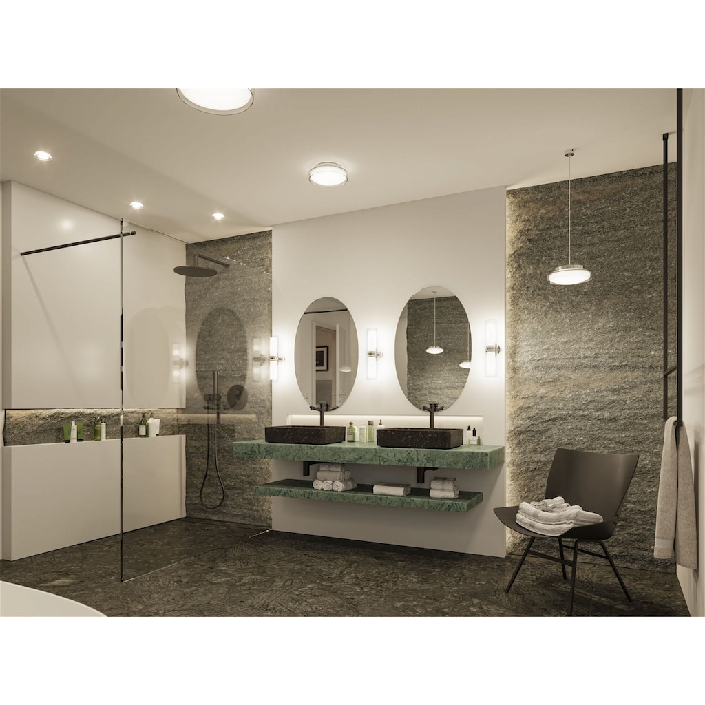 Paulmann Deckenleuchte »Selection Bathroom Luena IP65 max. 1x35W Weiß Glas/Metall«, 1 flammig-flammig, GU10