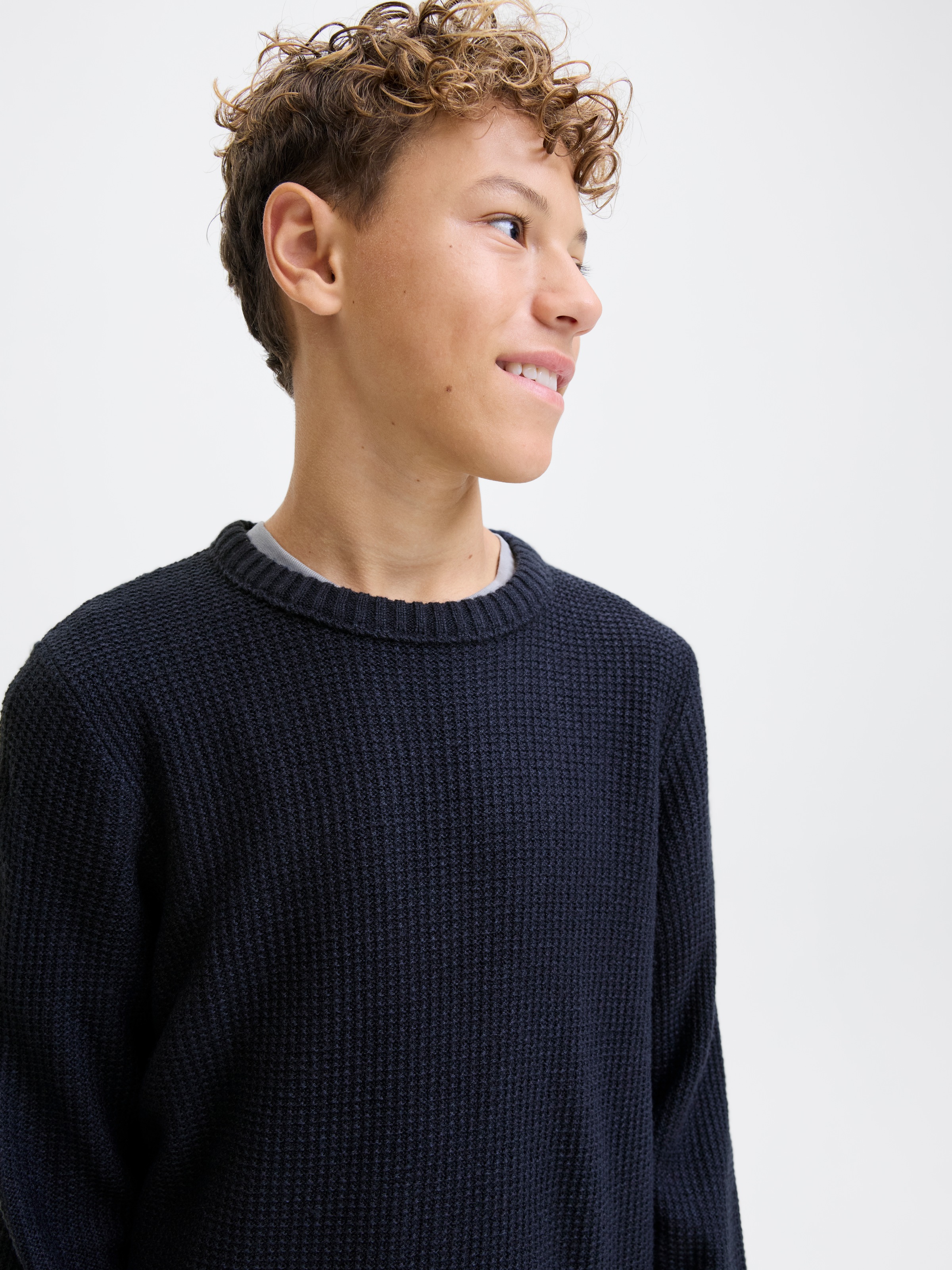 Jack & Jones Junior Rundhalspullover »JJROY KNIT CREW NECK AW25 JNR«