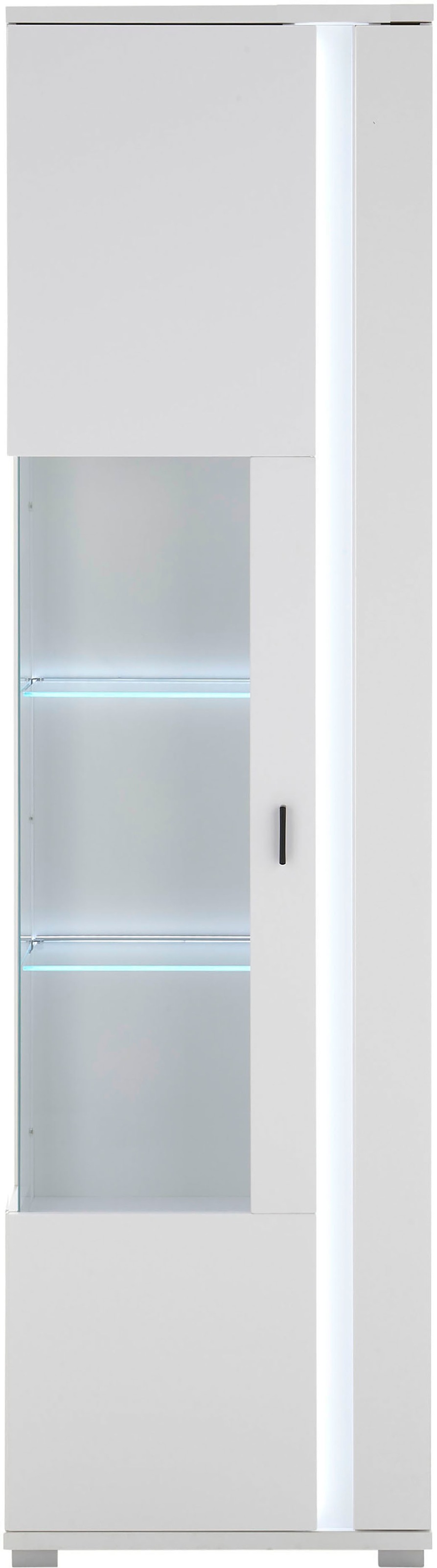 INOSIGN Vitrine »LONG ISLAND«, (1 St.), in moderner Trendfarbe,inklusive senkrechter Beleuchtung,Breite 55 cm