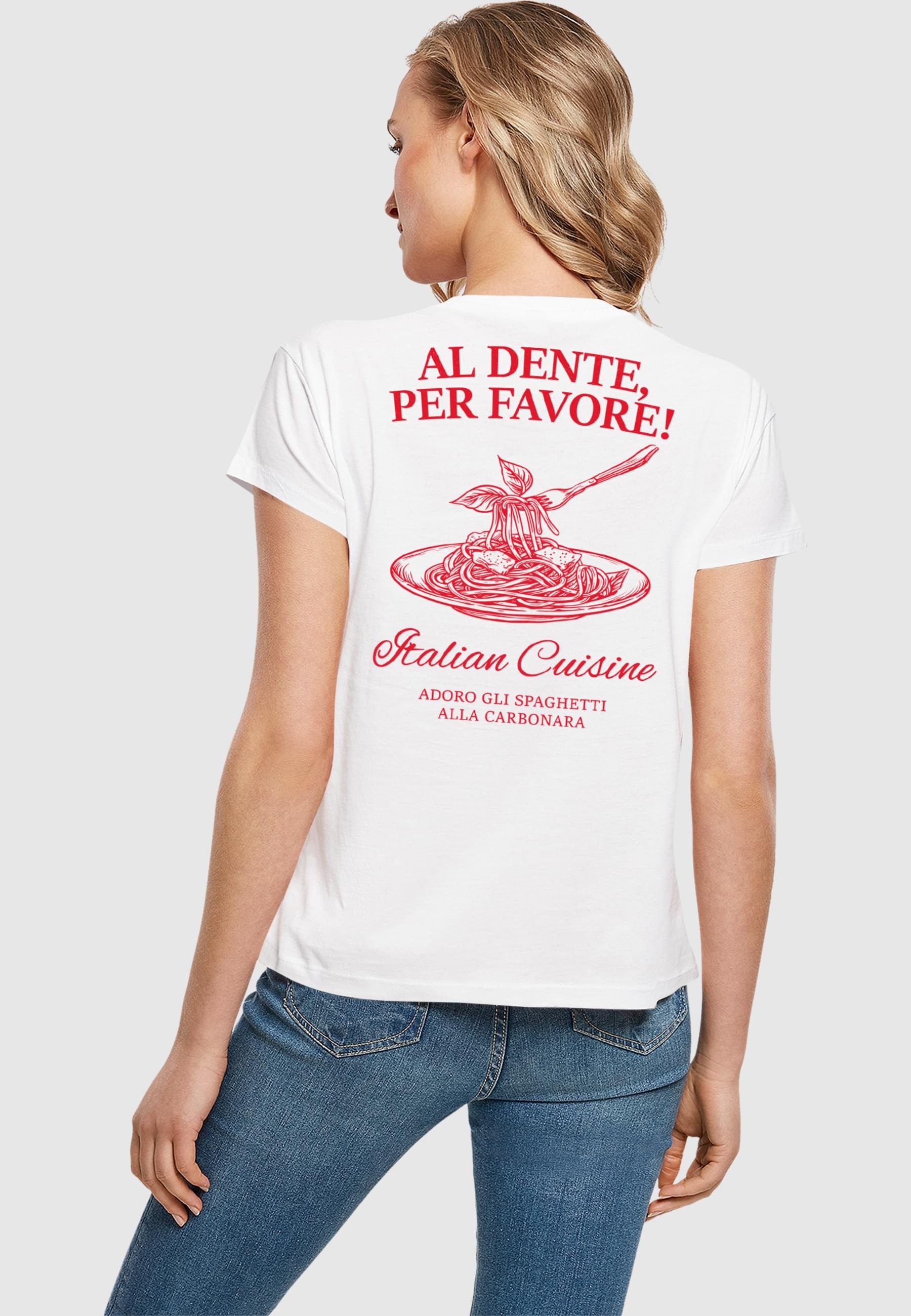 Merchcode T-Shirt »Merchcode Ladies Al Dente Per Favore Tee«, (1 tlg.)