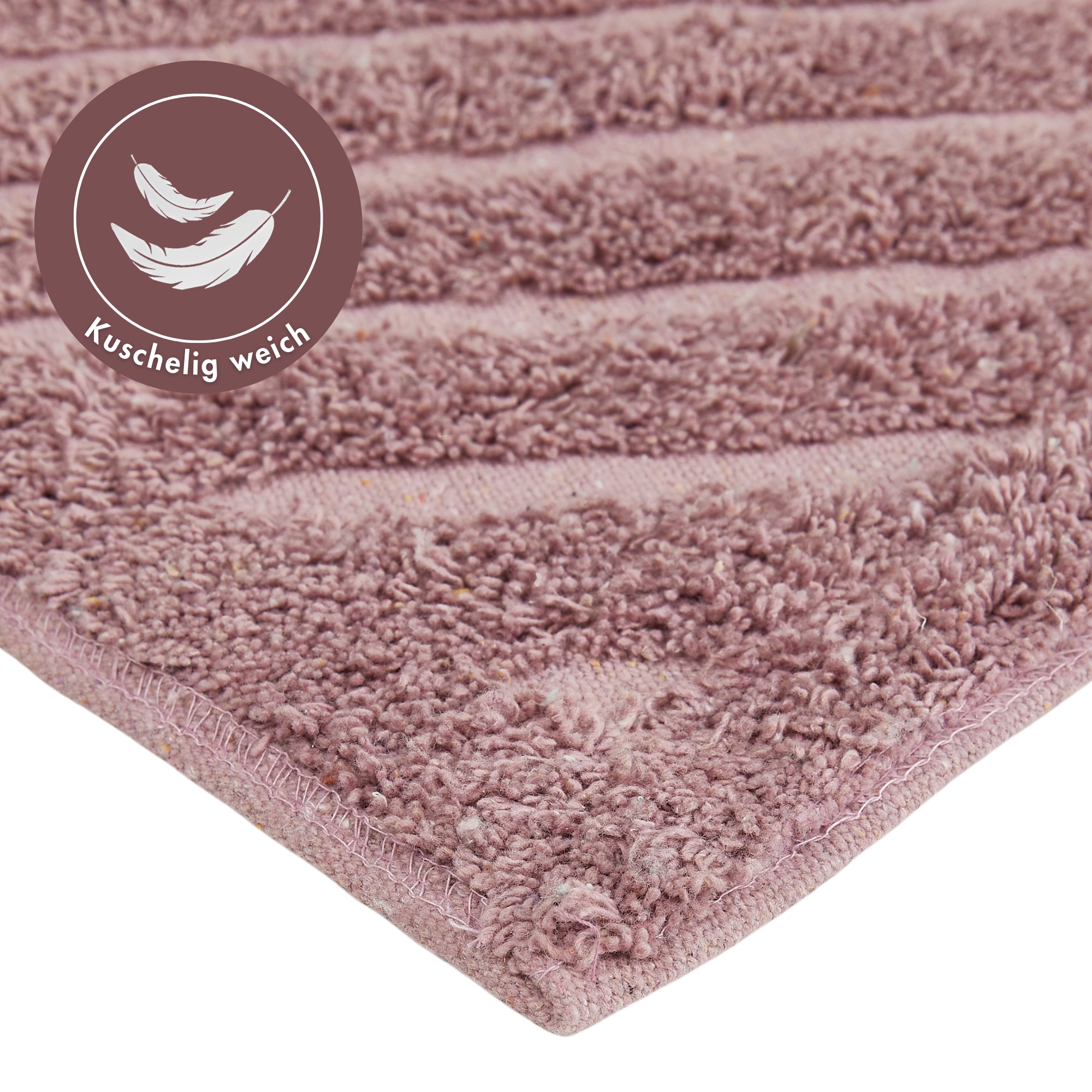 Andiamo Badematte »Havanna, 50x80 cm«, fußbodenheizungsgeeignet-schnell trocknend, Badteppich, Uni Farben, Hoch-Tief Effekt, verschiedene Designs