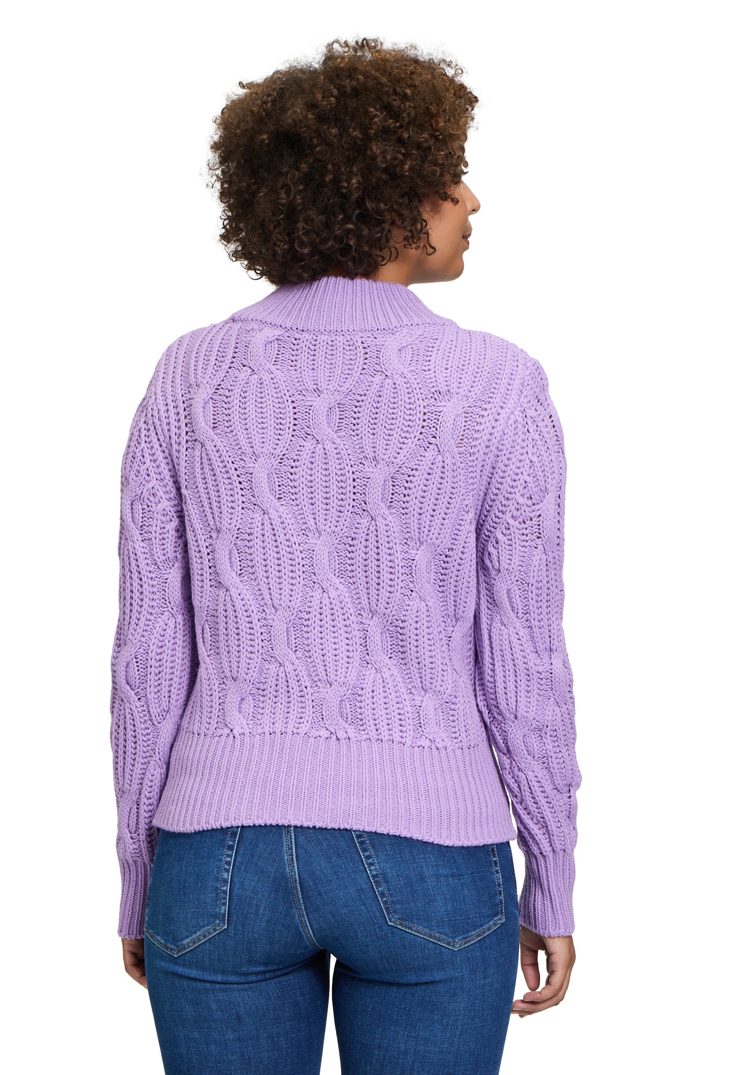 Betty&Co Strickpullover »Betty & Co Grobstrick-Pullover mit Stehkragen«, (1 tlg.), Struktur