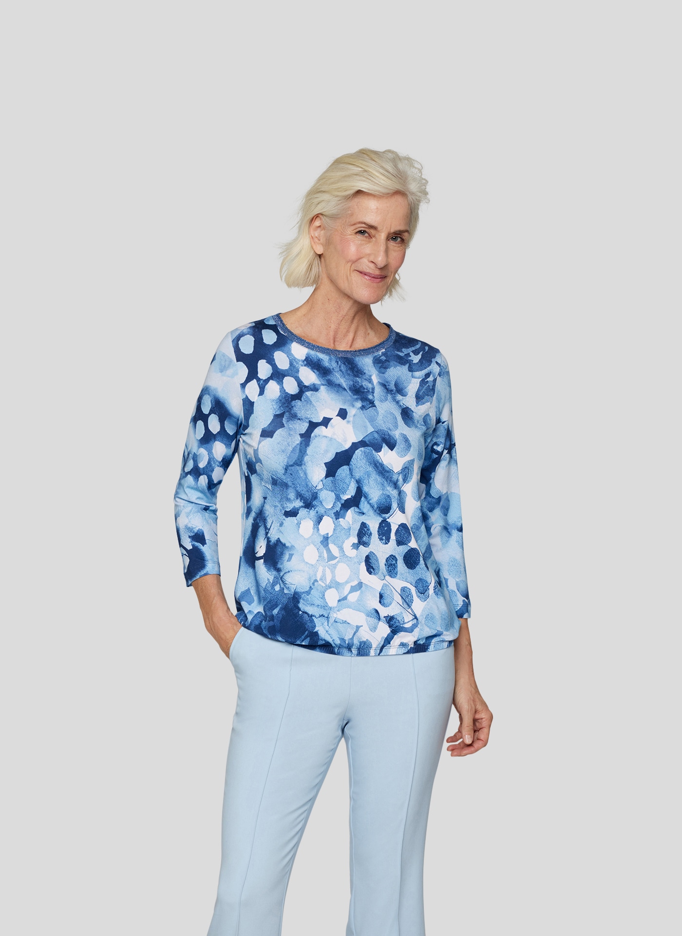 Rabe Print-Shirt »Rabe 3/4-Arm-Shirt mit Aquarell-Muster«