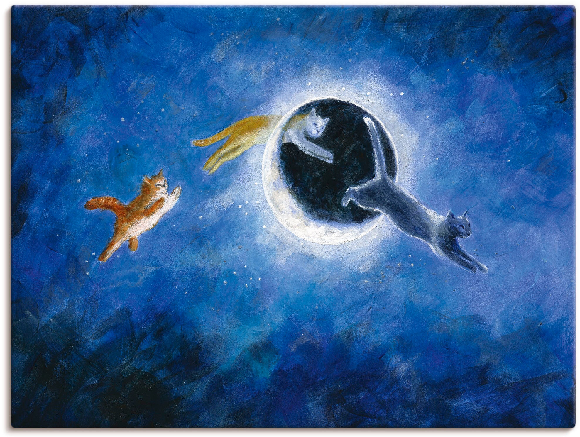 Artland Wandbild »In der Nacht Haustiere, St.), Größen (1 als Katzen grau«, kaufen Wandaufkleber Leinwandbild, BAUR in | versch. alle oder Poster sind