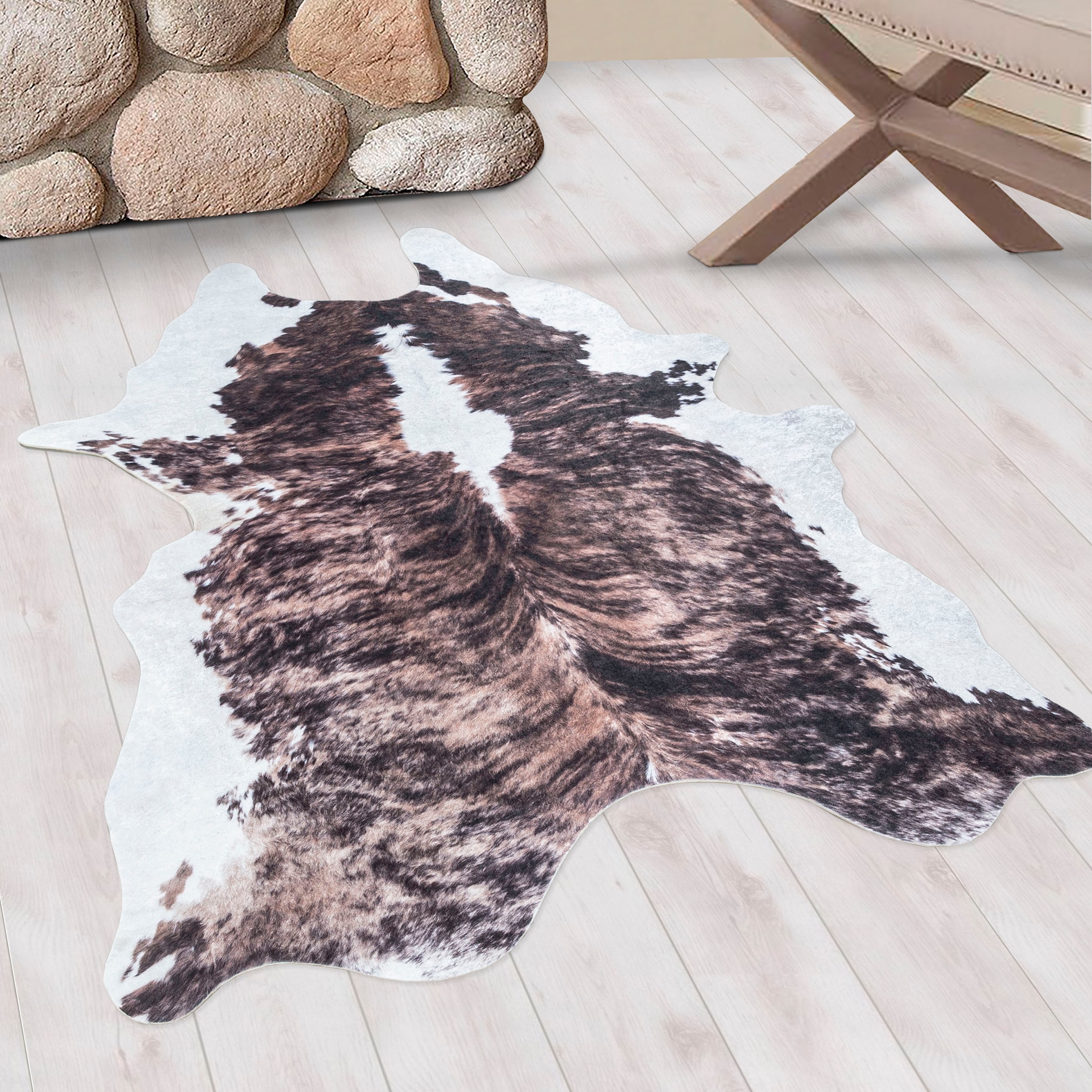 Ayyildiz Teppiche Teppich "ETOSHA 4113" tierfellförmig 6 mm Höhe Pflegeleicht / Moderner Fell Look