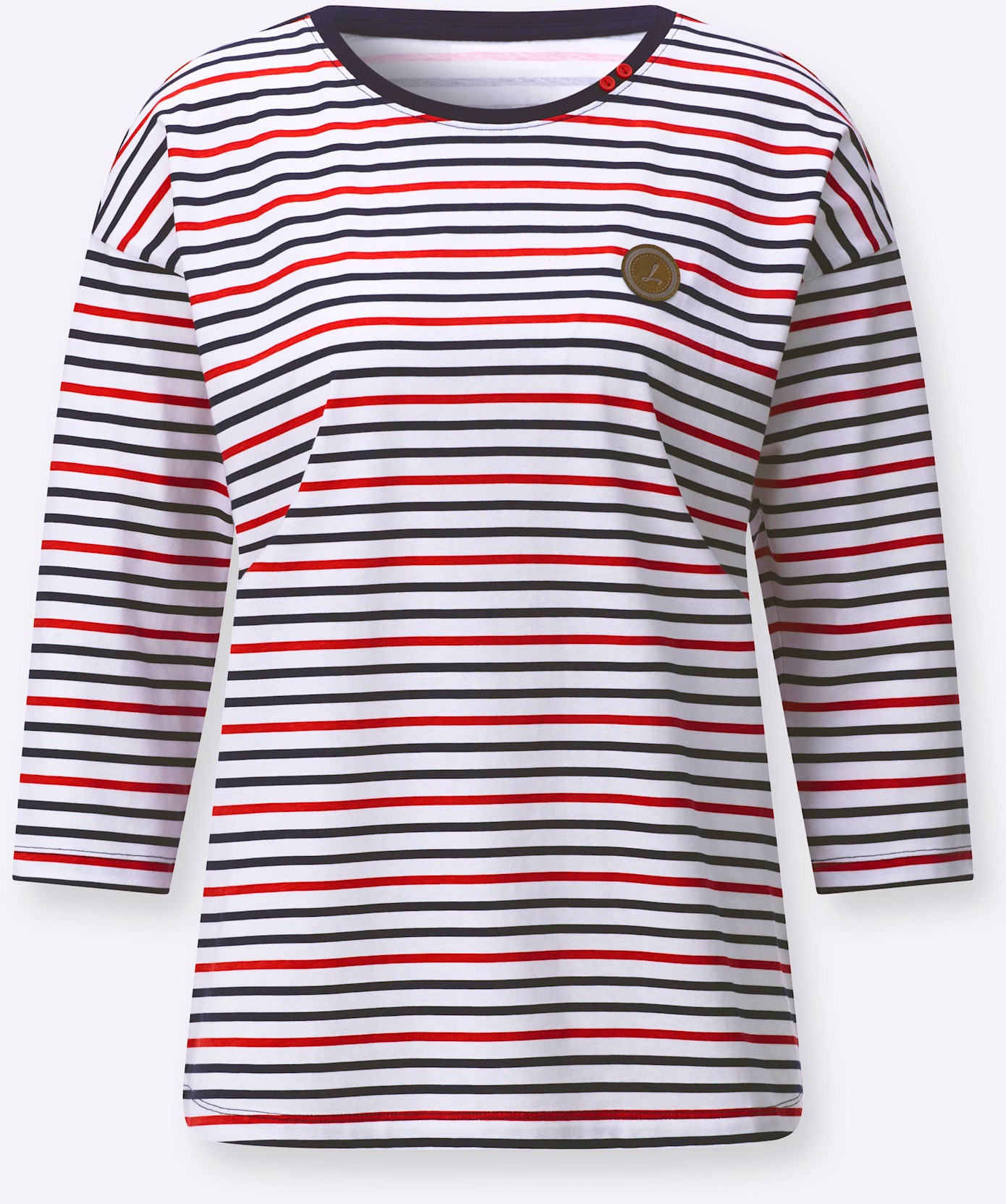 Thumbnail - Casual Looks 3/4-Arm-Shirt "Ringelshirt" 1 tlg.