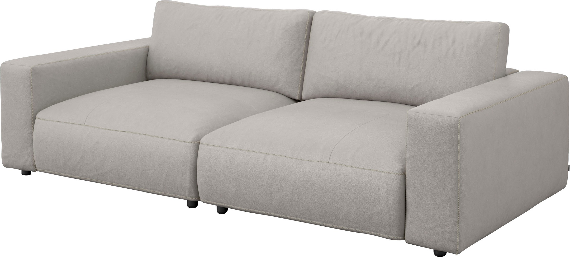 Big-Sofa MUSTERRING "LUCIA", beige (beige bax), B:252cm H:81cm T:124cm, Flachgewebe FLORIS (100% Polyester);Flachgewebe VALMONT (60% Baumwolle/ 40% Leinen);Microfaser CRONA (100% Polyester), Sofas, Big-Sofa, in vielen Qualitäten und 4 unterschiedlichen Nä 5