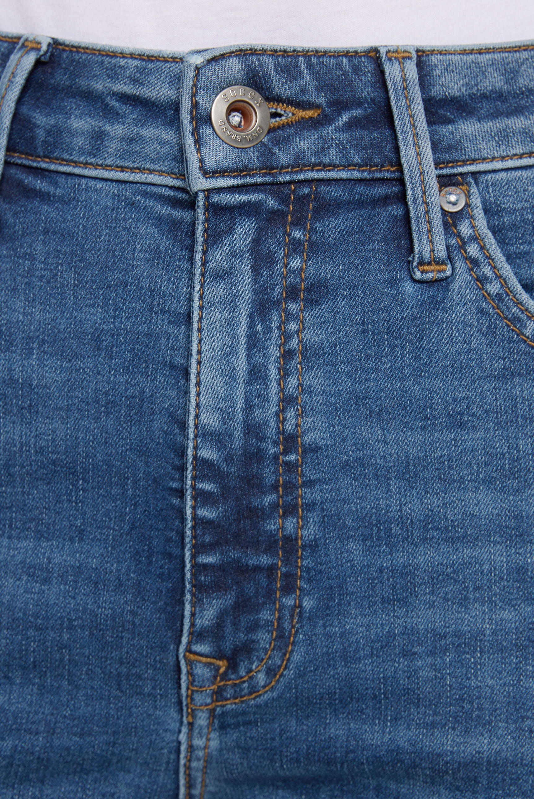 Slim-fit-Jeans SOCCX, Damen, Gr. 29, Länge 30, blau, Denim/Jeans, Material: 86% Baumwolle, 12% Polyester, 2% Elasthan, unifarben, slim fit, Jeans Slim-fit-Jeans, mit hoher Leibhöhe 3