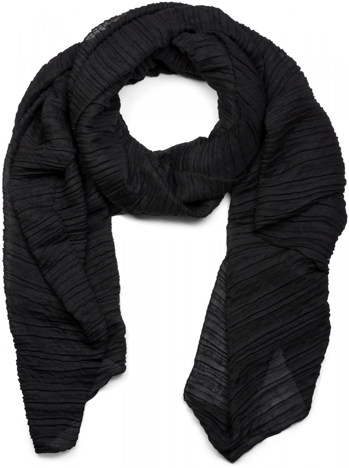 styleBREAKER Schal "Gekreppter Unifarbener Schal" 1 Stk.