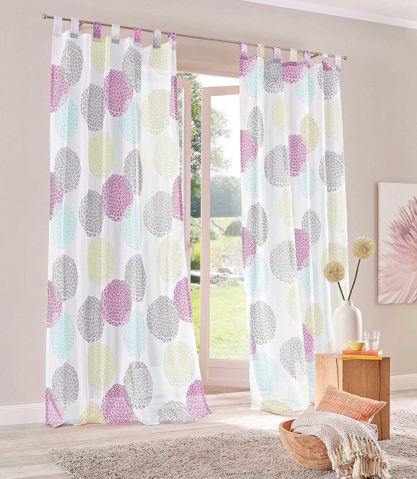 my home Gardine "Belem" Schlaufen 1 Stk. tlg. 1 oder 2 Schals, Vorhang, Fer günstig online kaufen