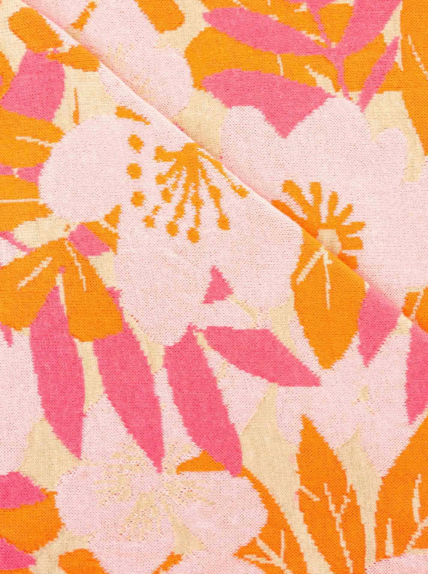 Zwillingsherz Dreieckstuch »"Blumen & Sträucher"« Strick, florales Muster, wärmend