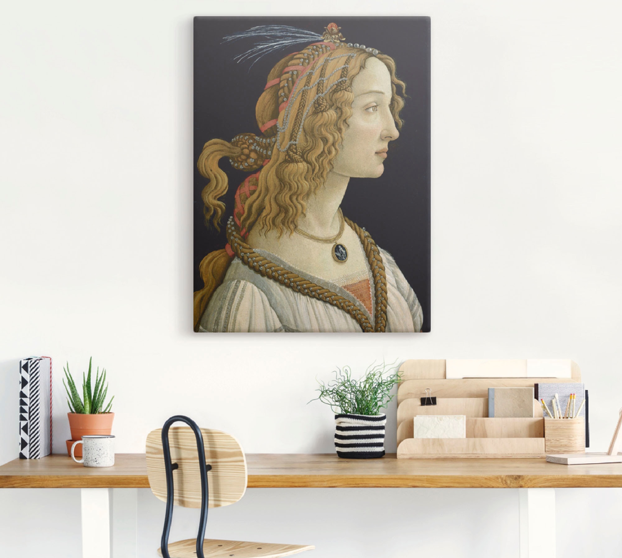 Artland Wandbild »Weibliches Idealbildnis«, Frau, (1 St.), als Leinwandbild, Wandaufkleber oder Poster in versch. Größen