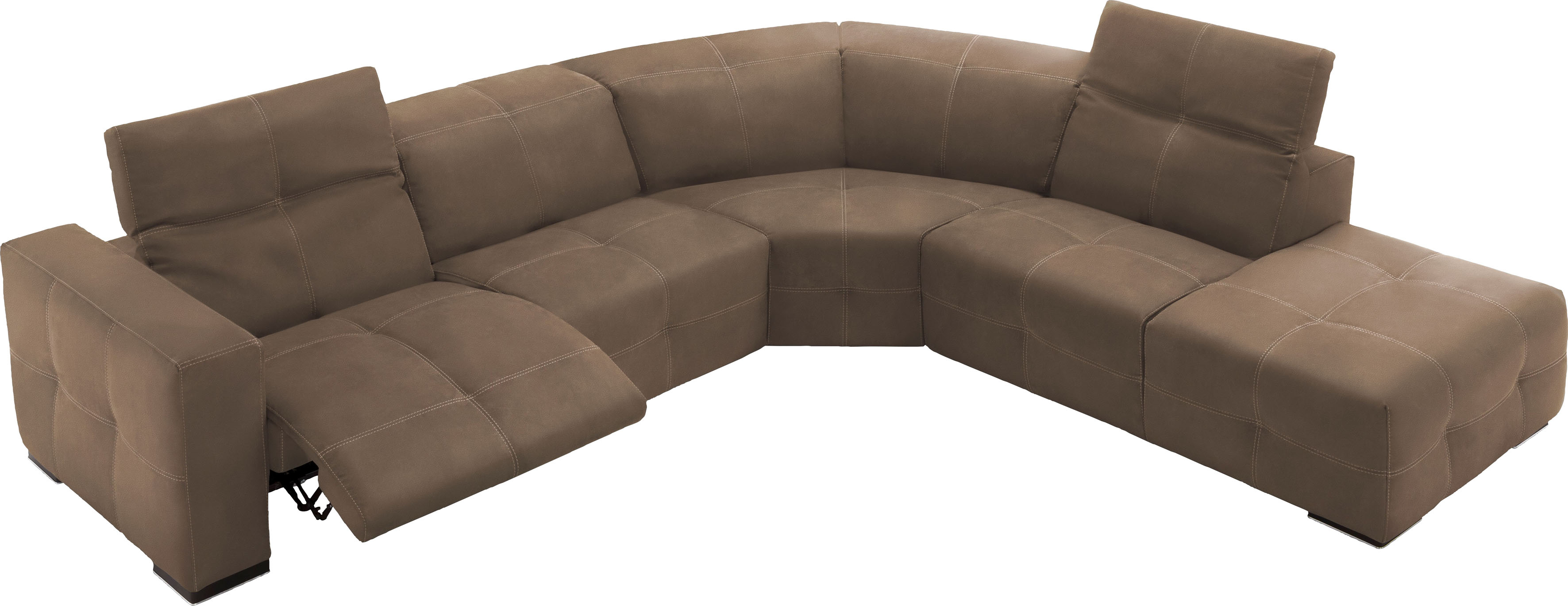 Egoitaliano Ecksofa "Sauvanne, Designsofa der Extraklasse, elegant und bequem, L-Form" wahlweise mit elektrischer Relaxfunktion, Kopfteilverstellung