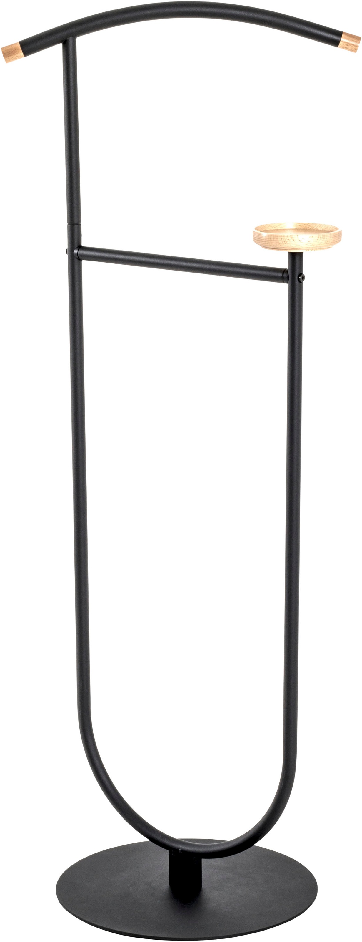 HAKU Herrendiener »Anzugständer, Dressboy, Kleiderboy, Kleiderbutler, Stiller Diener« freiform - aus Metall buche, schwarz -B/T/H 45/34/115 cm