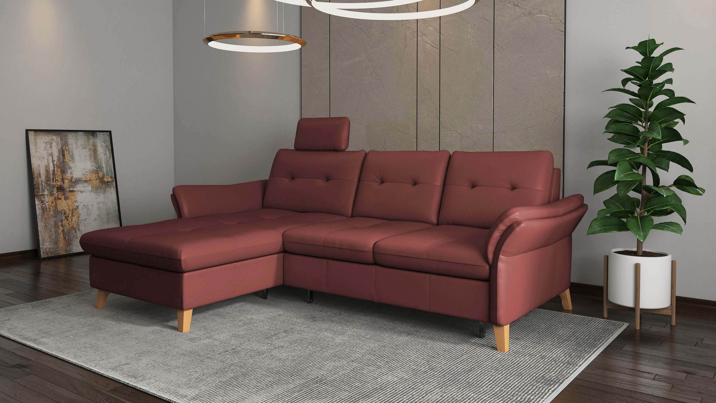 sit&more Ecksofa "Göteborg", Sitztiefenverstellung und Federkern, wahlweise günstig online kaufen