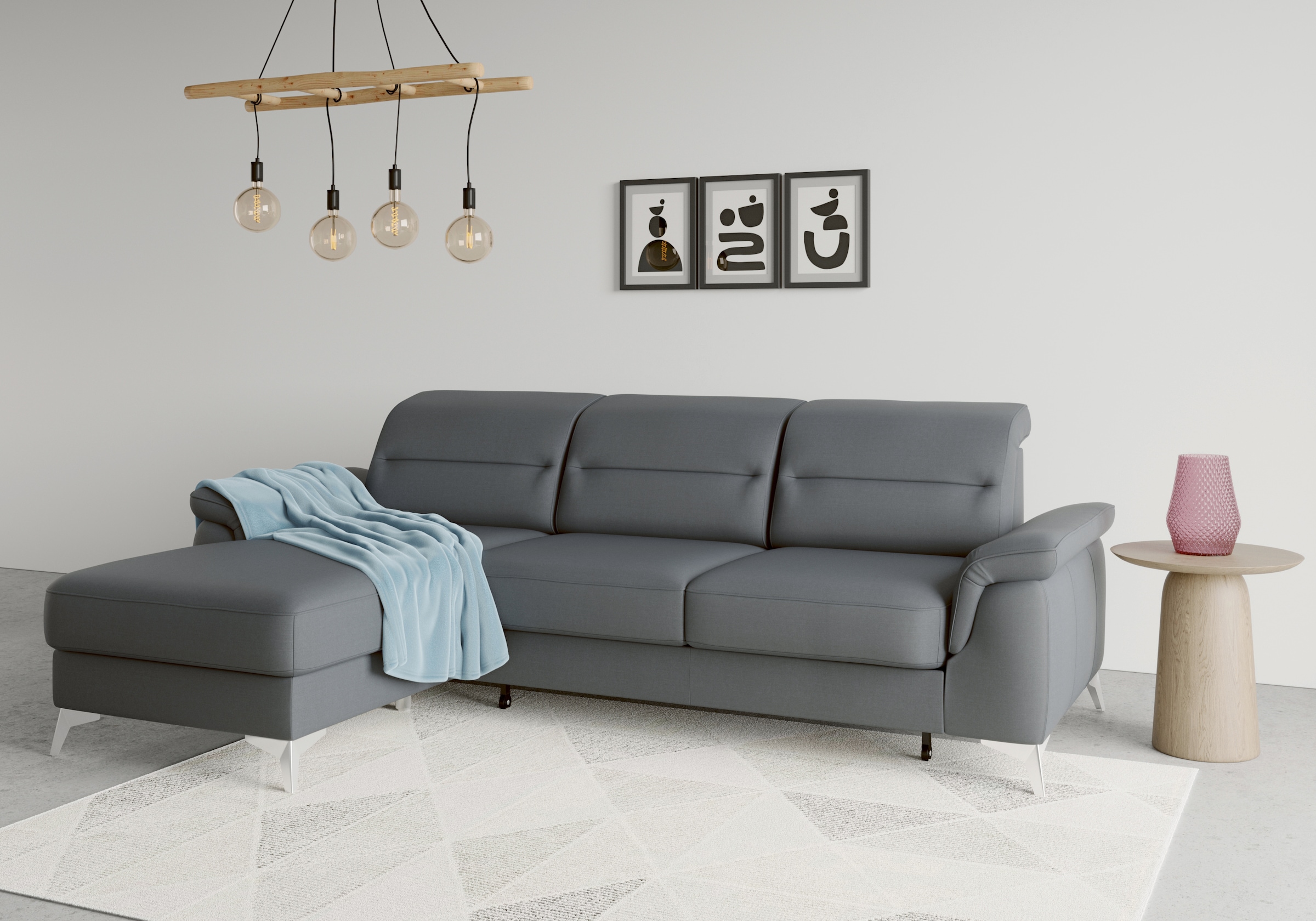 sit&more Ecksofa "Sinatra L-Form", mit Recamiere, optinal mit Kopfteilverst günstig online kaufen