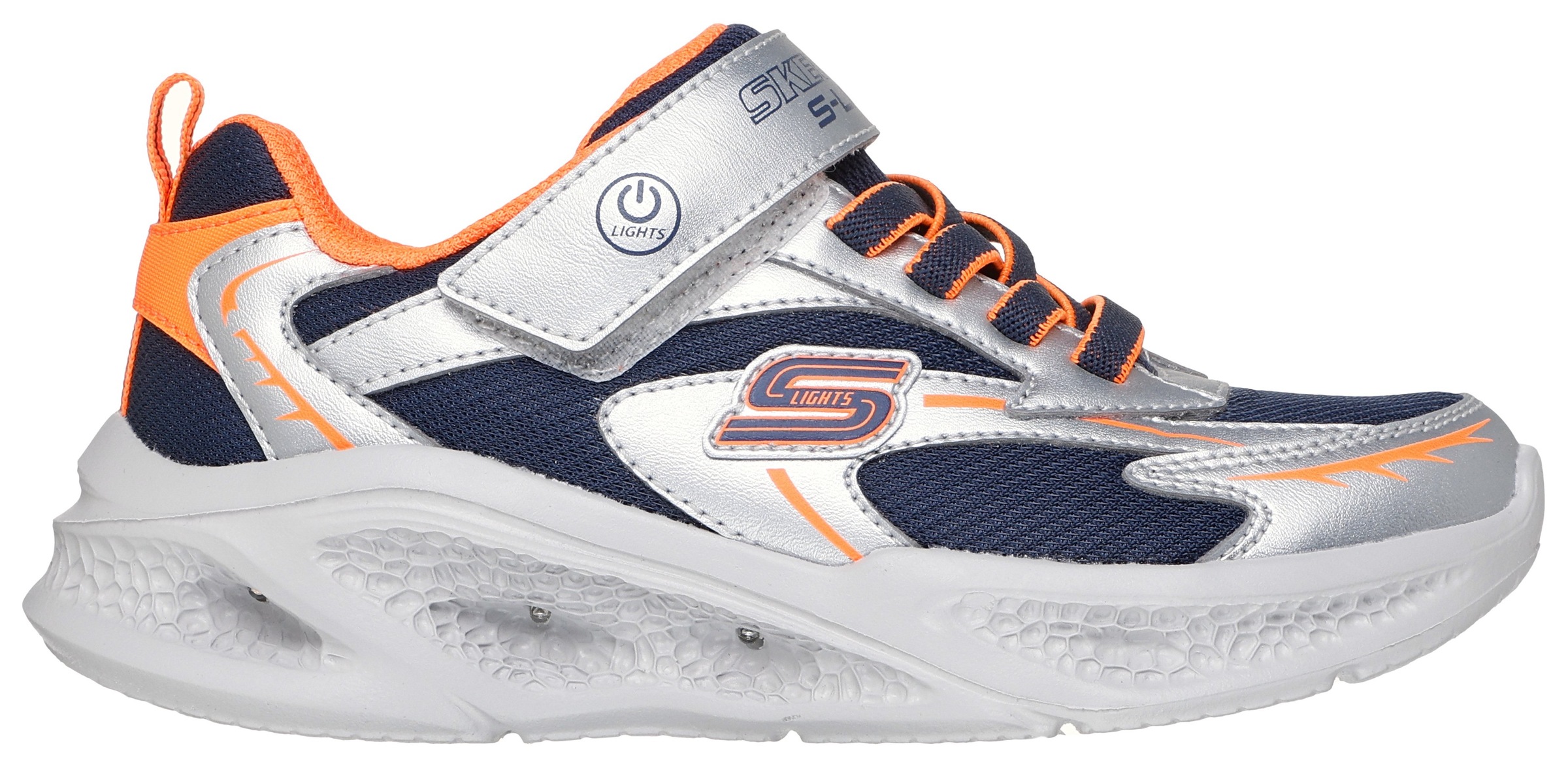 Skechers Sneaker »SKECHERS METEOR-LIGHTS«, Klettschuh mit Blinkfunktion, Größenschablone zum Download