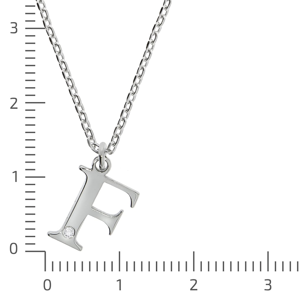 Diamonds by Ellen K. Kette mit Anhänger »925/- Sterling Silber Diamant 0,008ct. Buchstabe F«