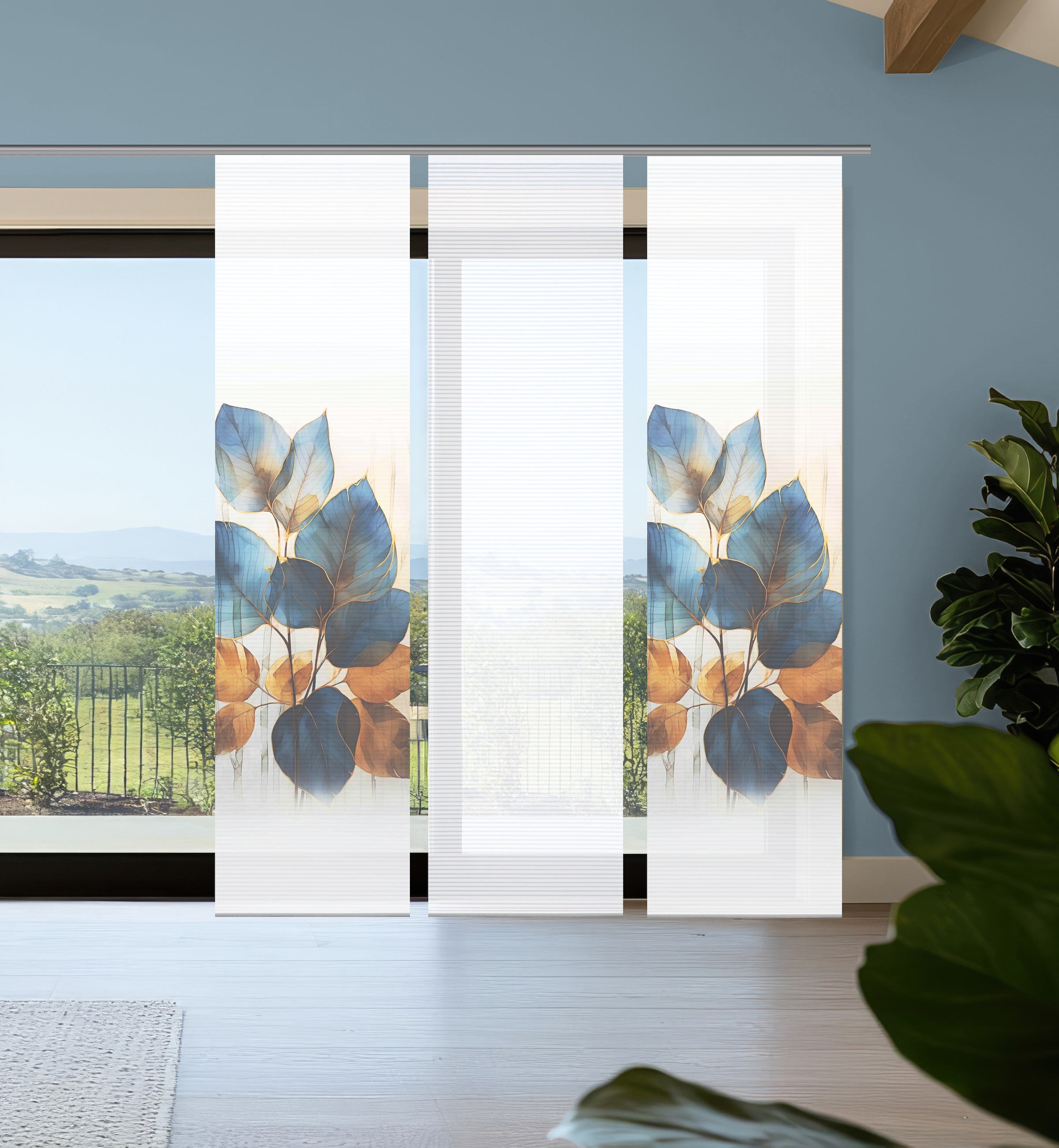 HOME in green Schiebegardine "THALIN" Paneelwagen 3 Stk. tlg. Bambusoptik, günstig online kaufen