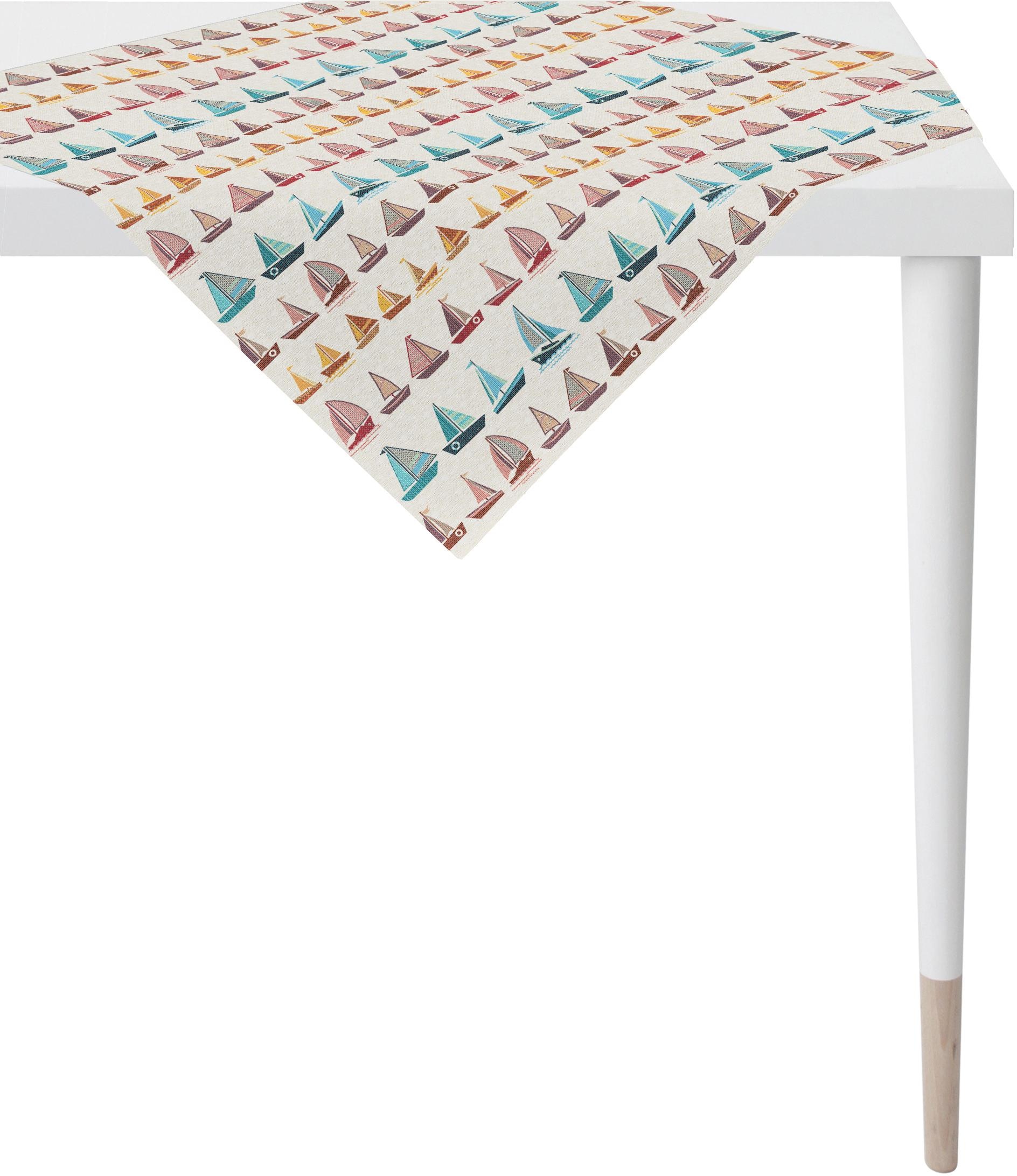 Mitteldecke APELT, B:85cm L:85cm, bunt, Baumwolle, Polyacryl, Polyester, Tischdecken, "1549 Summergarden, Sommerdeko, Sommer", Gobelingewebe