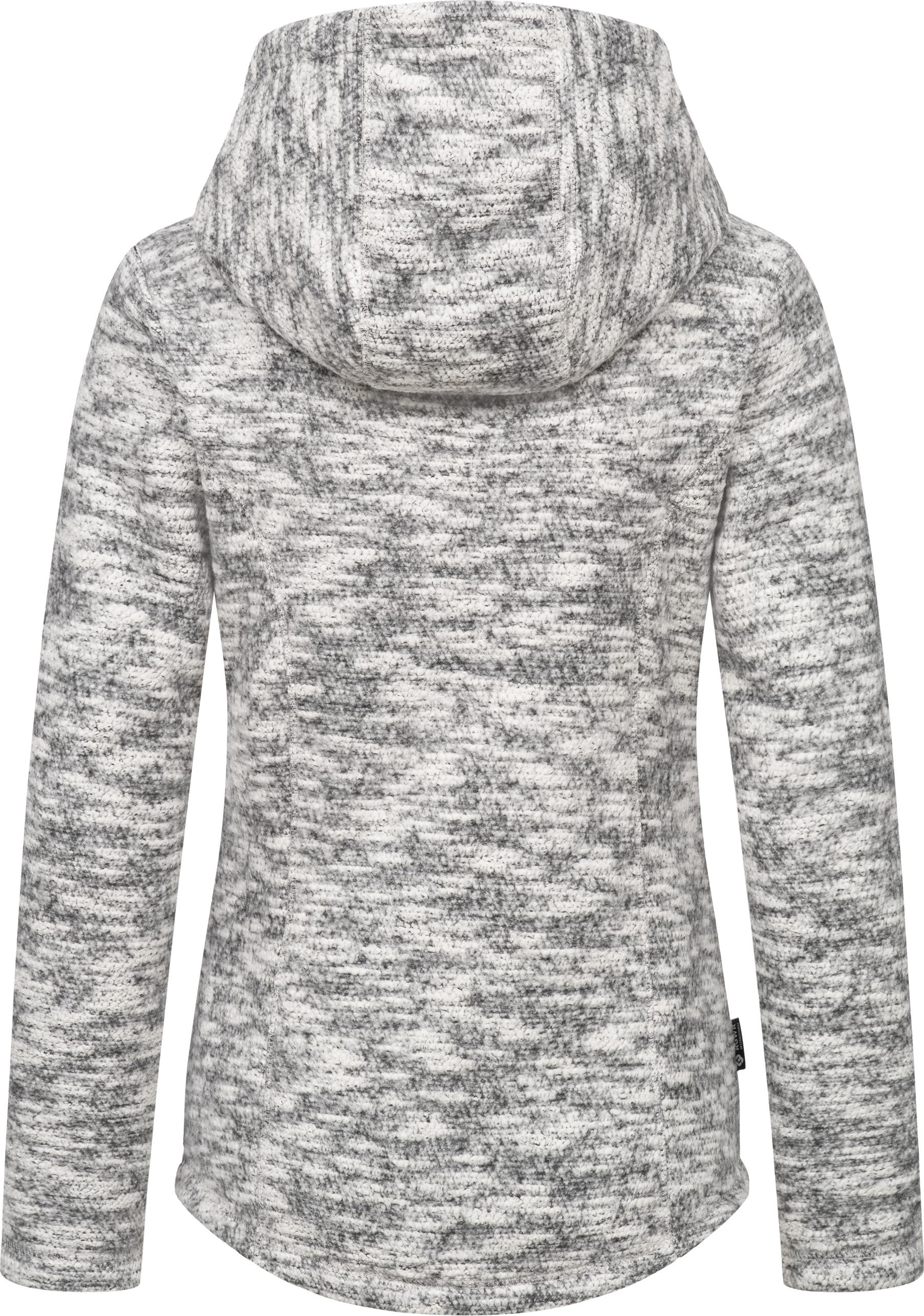 Ragwear Kapuzenstrickjacke »Lyshka Melange«, Kuschelige Kapuzenjacke in Strick-Optik