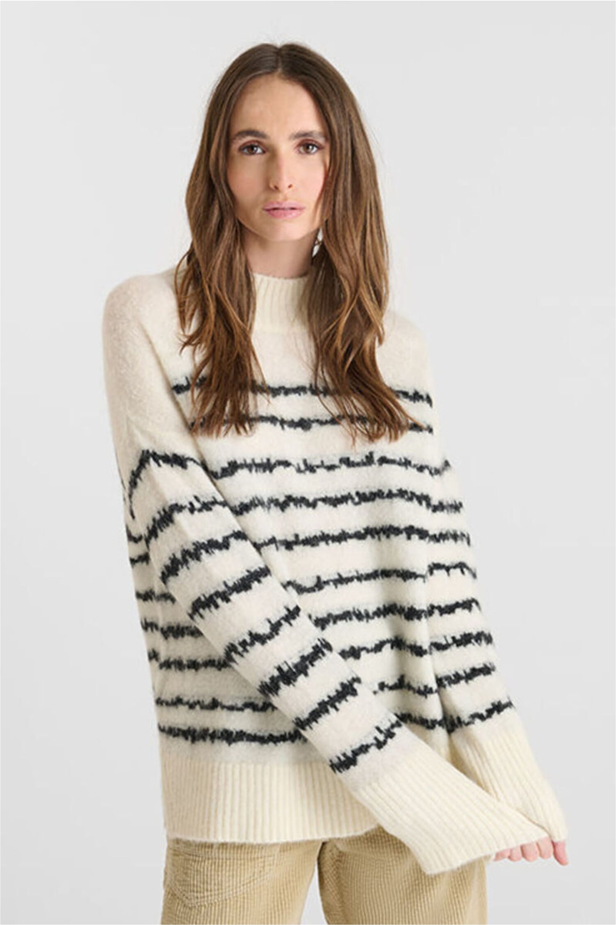 Le Temps Des Cerises Strickpullover "AUGUST" mit tollem Streifen-Design günstig online kaufen