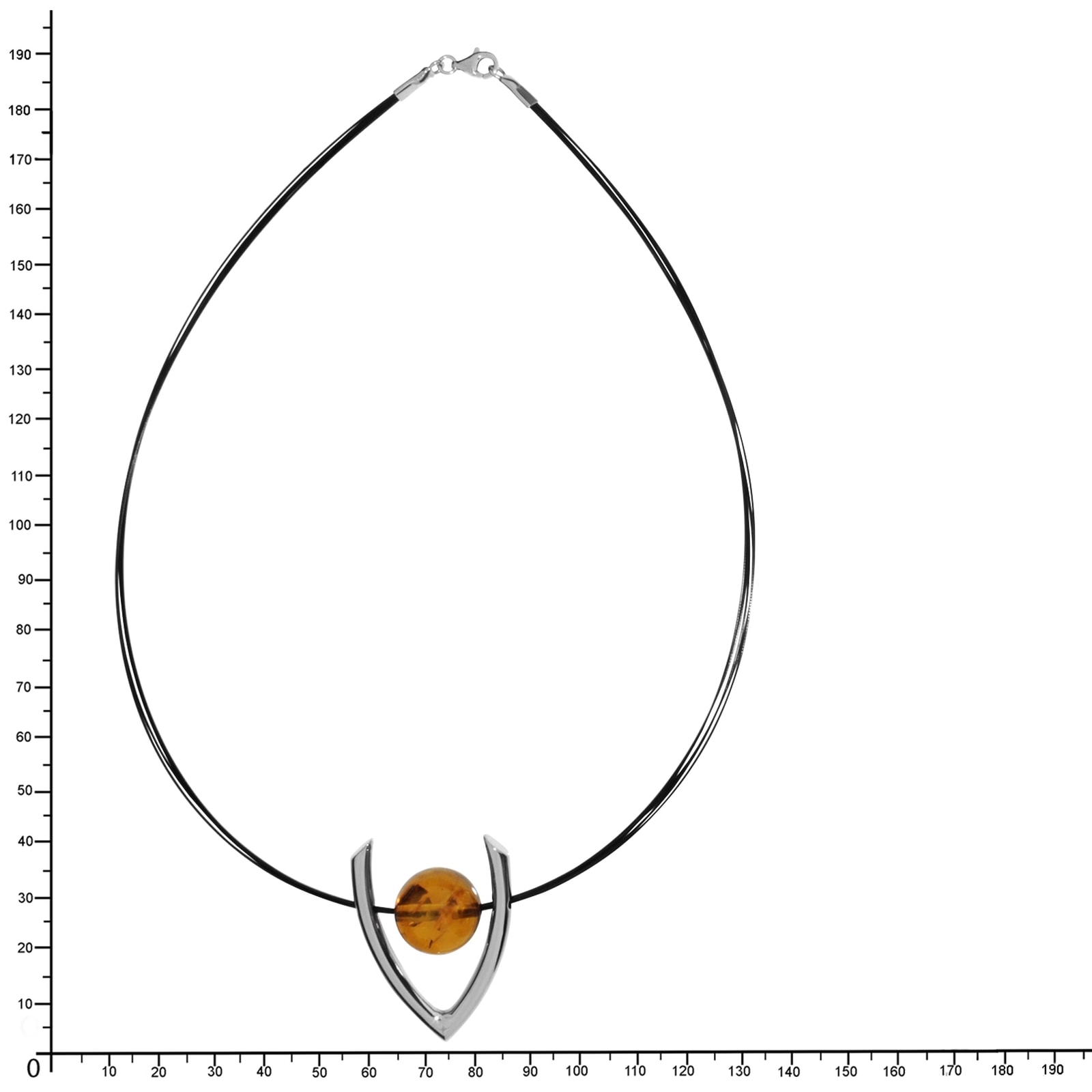 OSTSEE-SCHMUCK Collier »Ostsee-Schmuck Collier Bernsteinkugel 16 mm«, (1 tlg.)