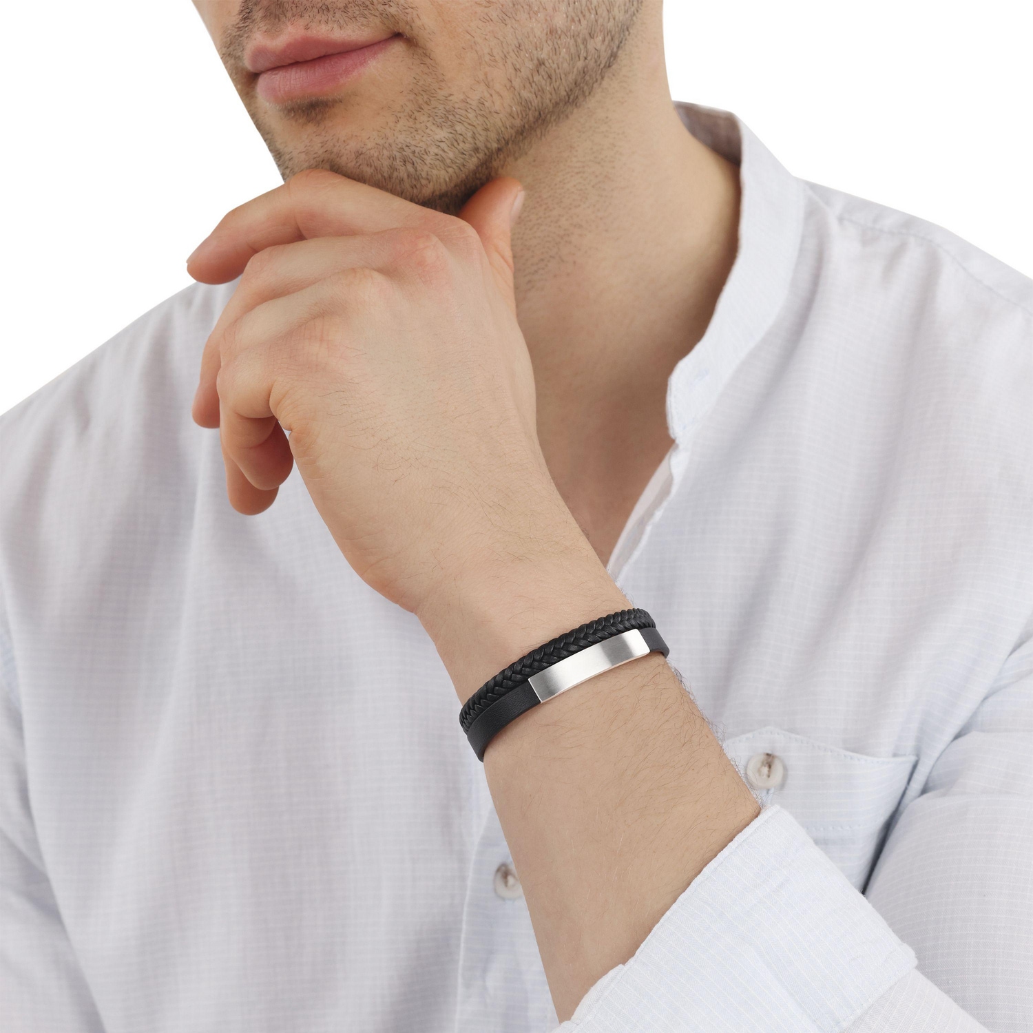 TOM TAILOR Lederarmband »mehrreihig«