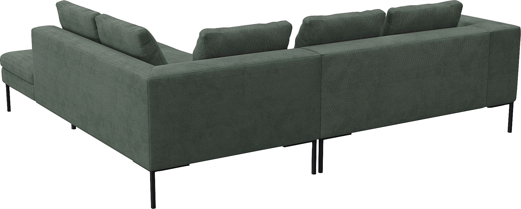FLEXLUX Ecksofa »Loano, superbequemer Sitzkomfort durch Kaltschaum im Sitz, L-Form«, modernes Sofa, frei im Raum stellbar, lose Kissen, hoher Fuß
