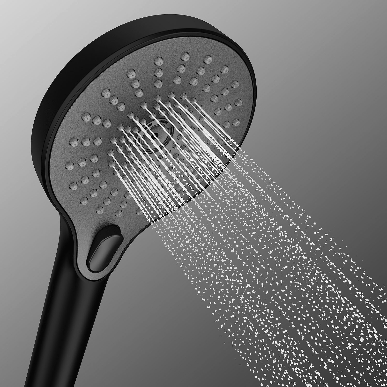 WENKO Handbrause "Ultimate Shower" 1 Stk. tlg. Schwarz/Grau, Ø 13 cm günstig online kaufen