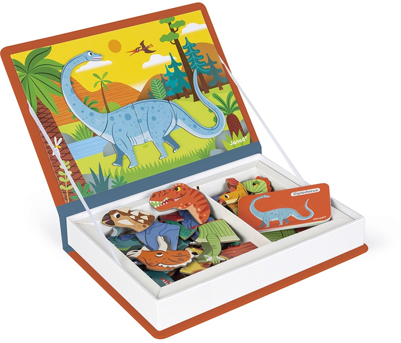 Janod Lernspielzeug »Magnetbuch - Dinosaurier«