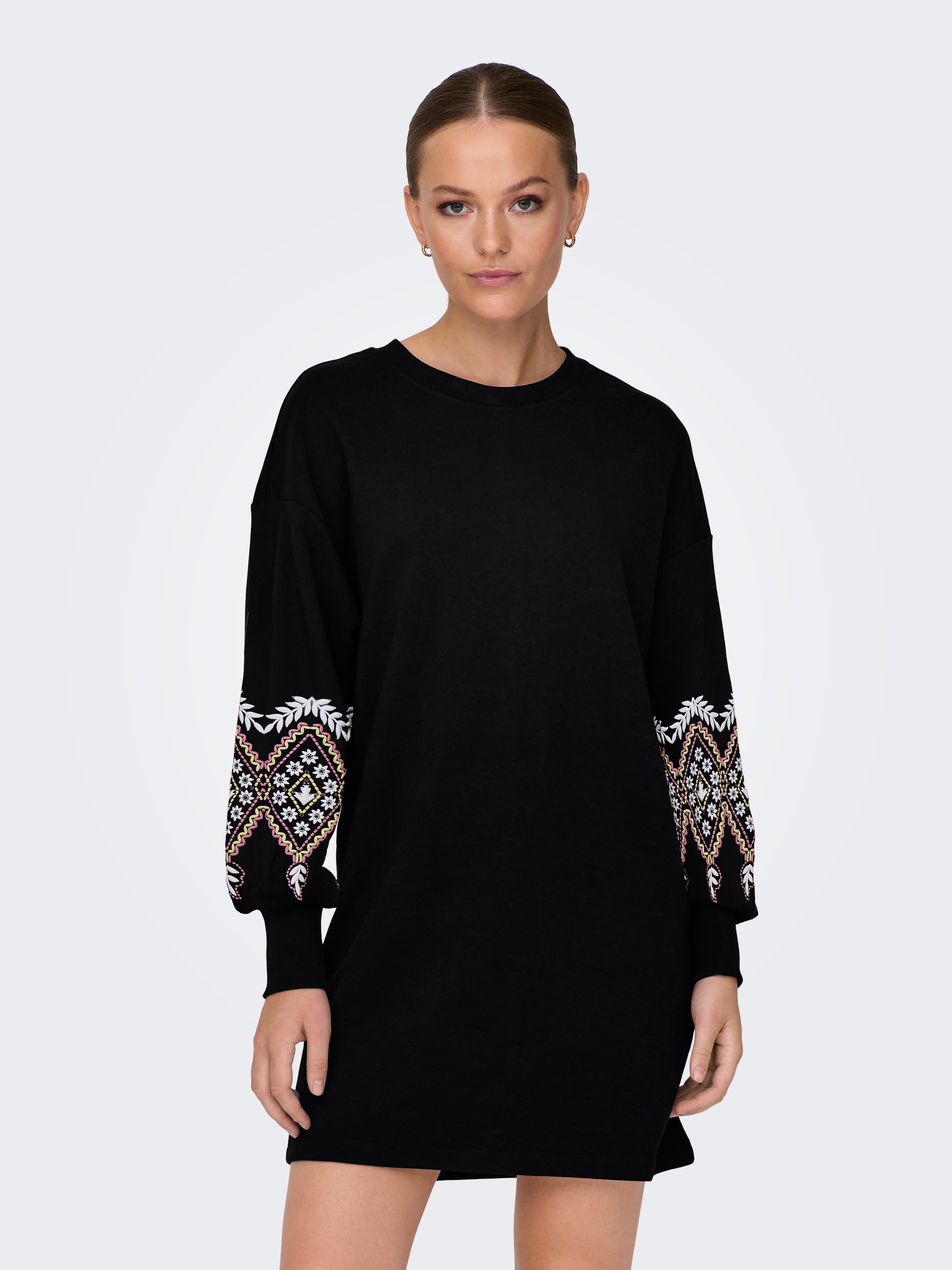 ONLY Sweatkleid "ONLBROOKE LS SHORT DRESS FLOWER SWT NOOS" günstig online kaufen