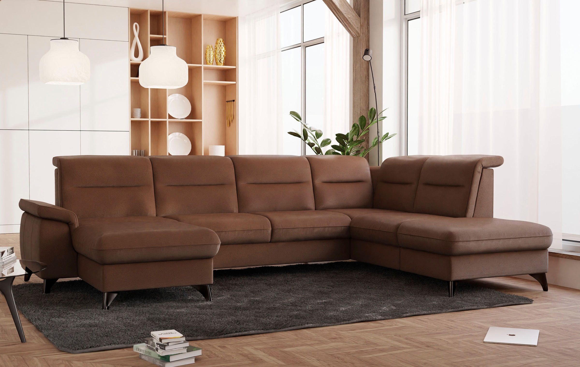 sit&more Wohnlandschaft "Astoria U-Form" wahlweise mit motorischer Relaxfunktion