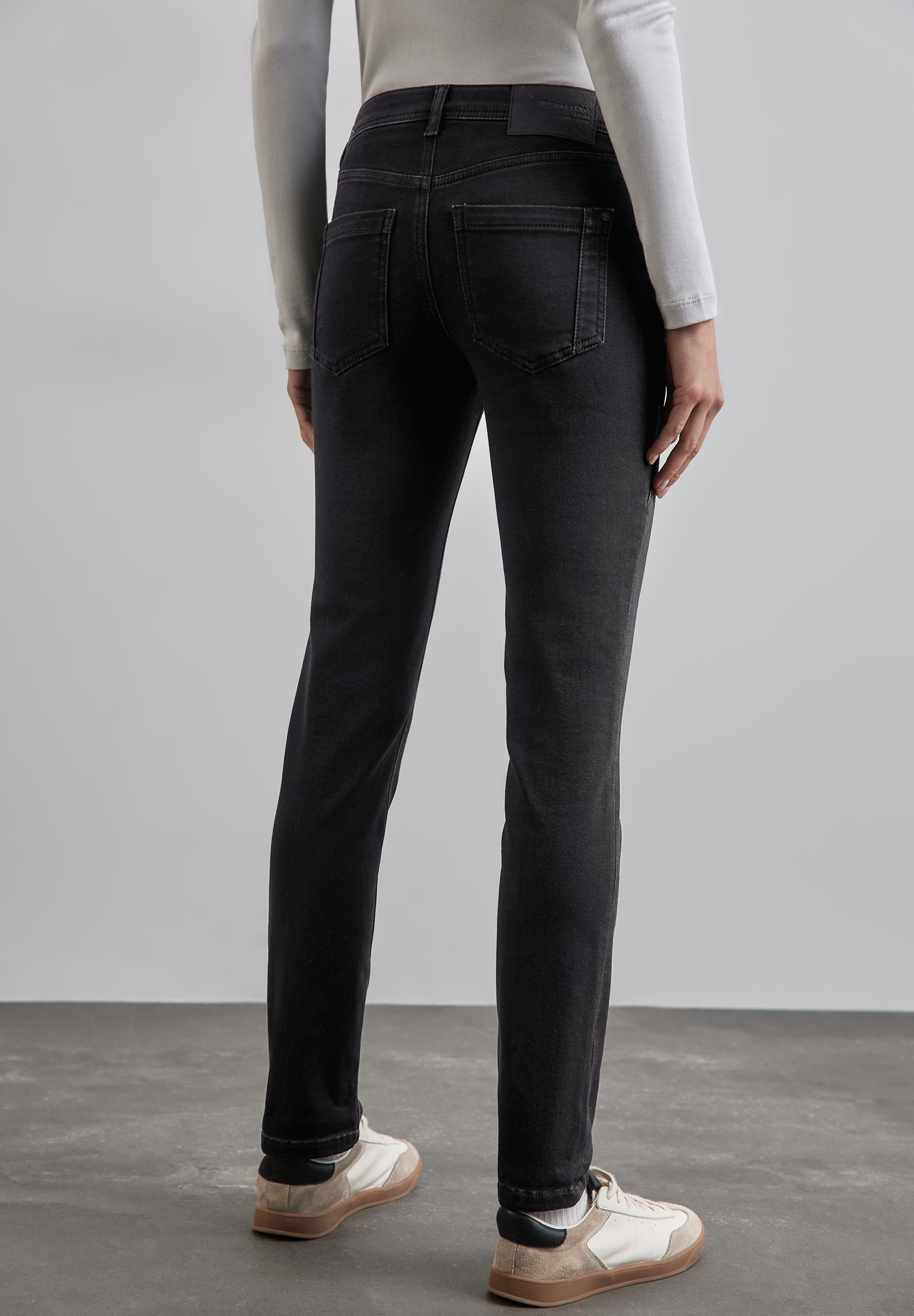 STREET ONE Gerade Džinsai Middle Waist