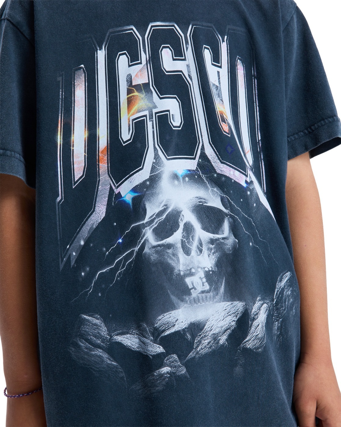 T-Shirt DC SHOES "Skull Storm", Jungen, Gr. 14(155-164cm), schwarz, Obermaterial: 75% Walkfrottier, 25% Walkfrottier;, Shirts T-Shirt 2