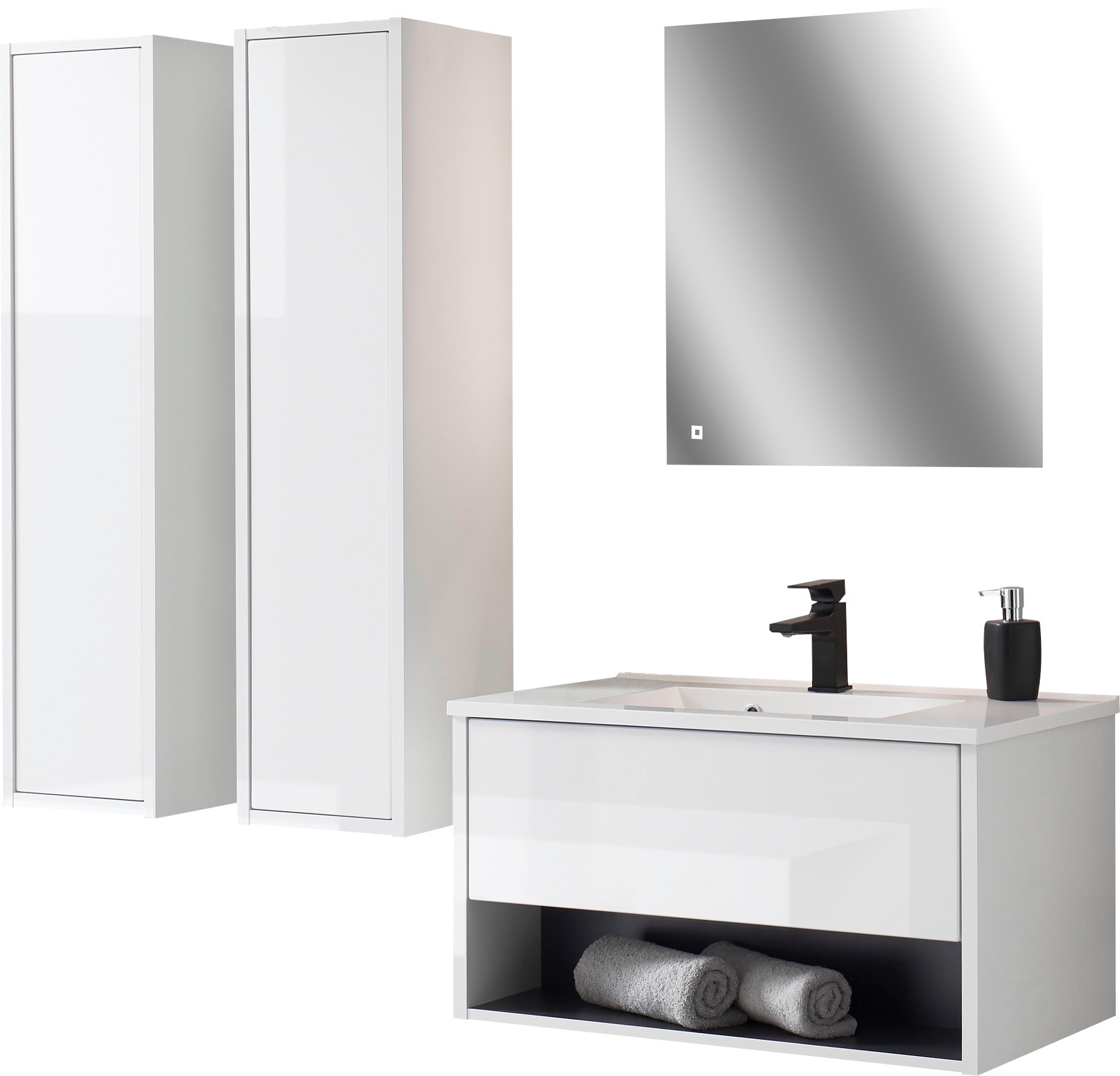 Home affaire Badmöbel-Set "Studio Line, Bad im modernen Design, 4-teiliges günstig online kaufen